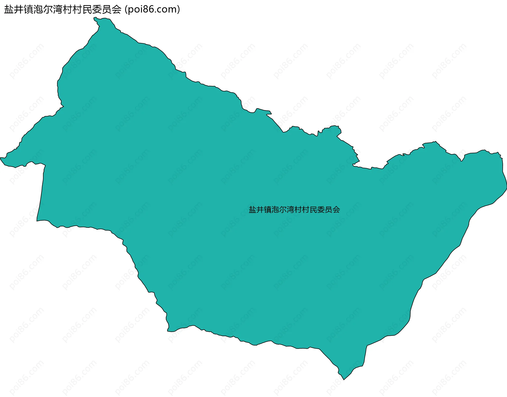 盐井镇泡尔湾村村民委员会边界地图