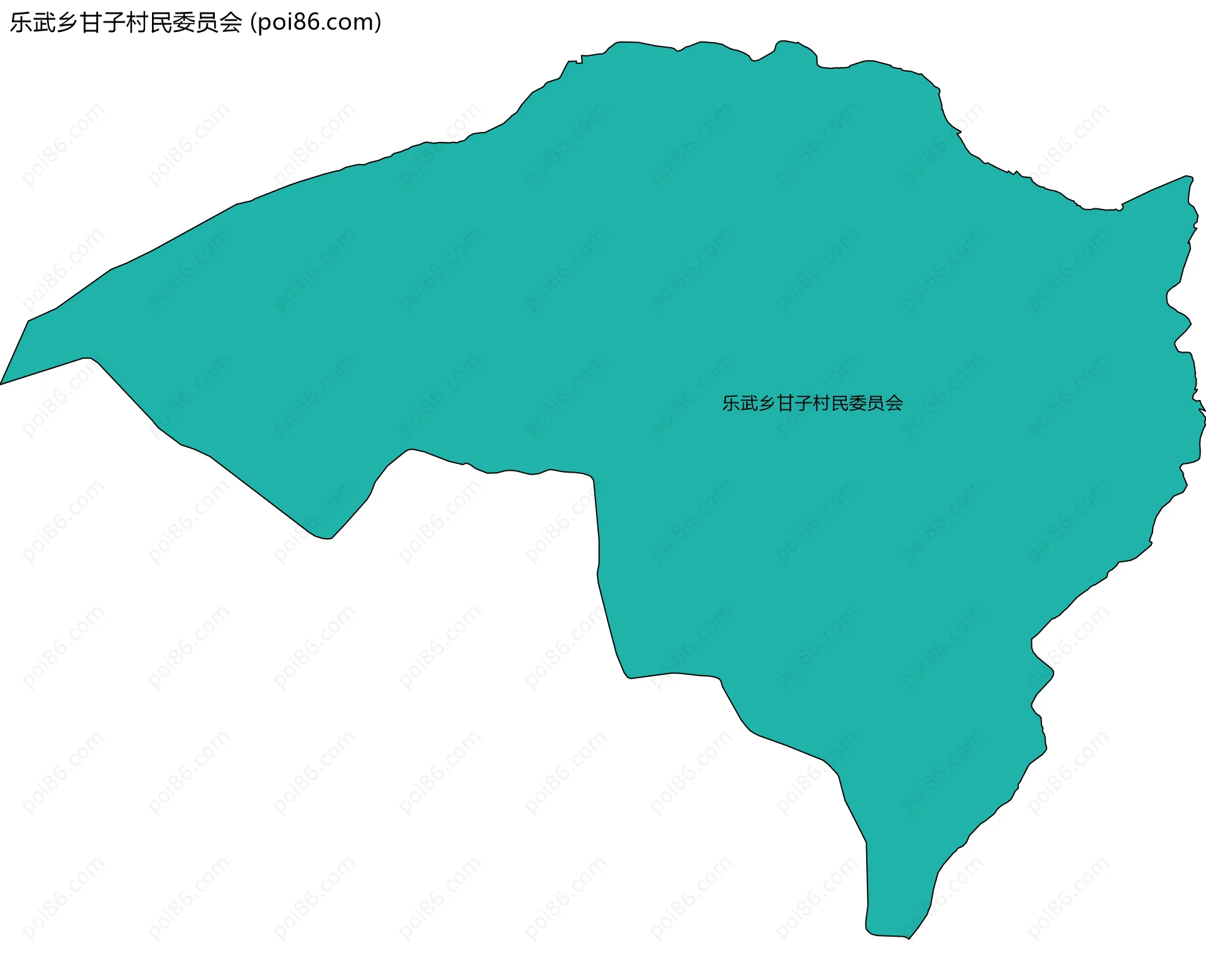 乐武乡甘子村民委员会边界地图