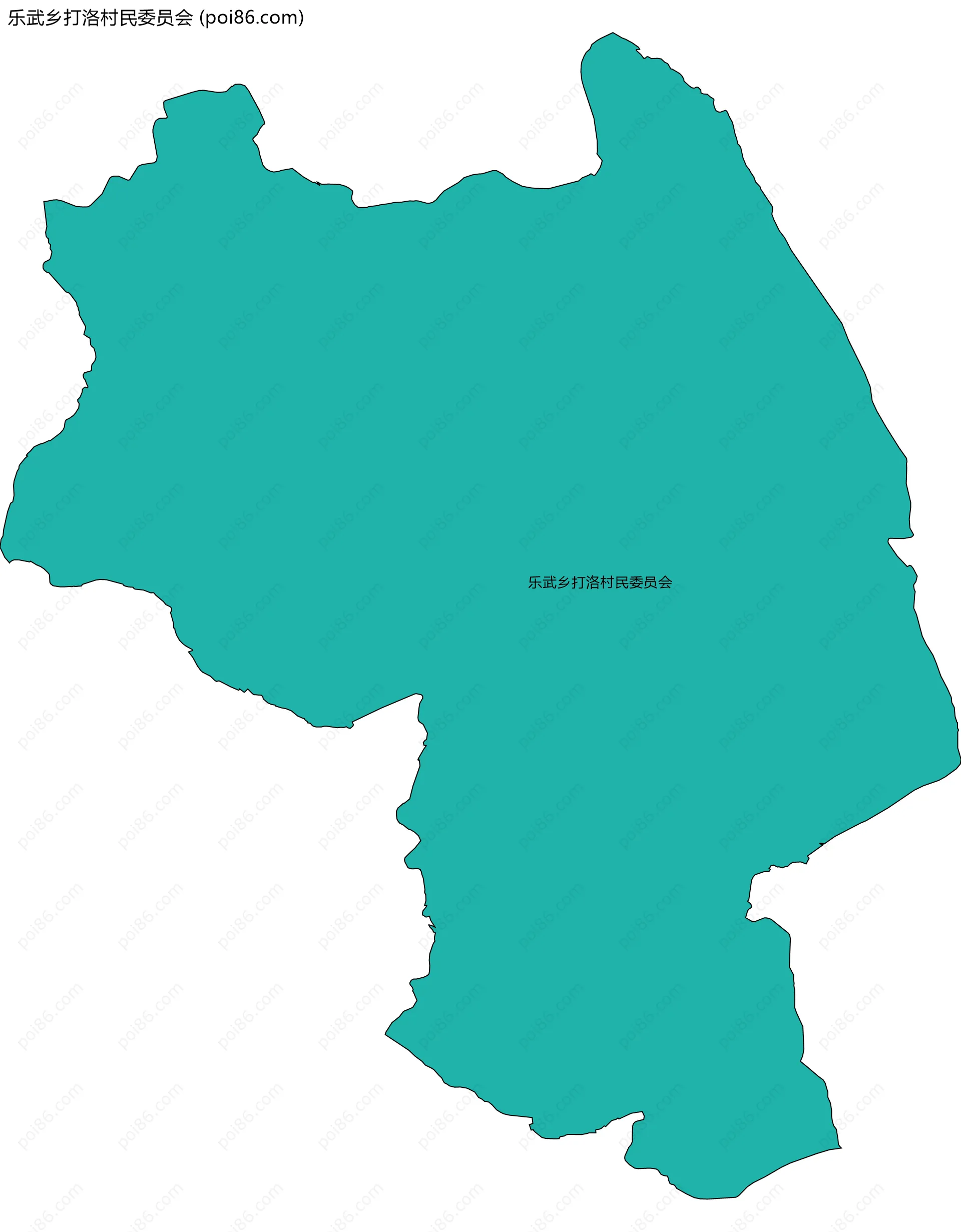 乐武乡打洛村民委员会边界地图