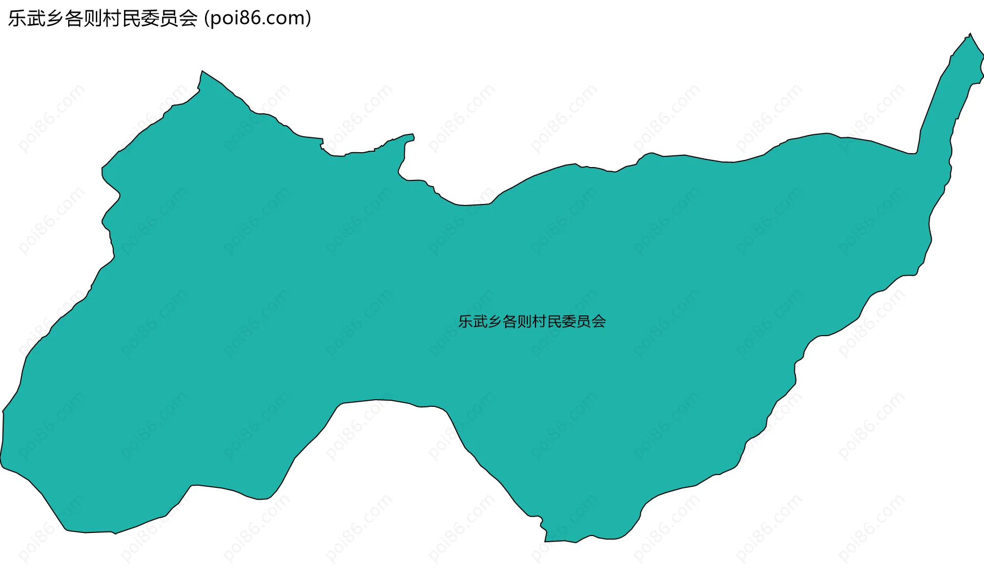 乐武乡各则村民委员会边界地图