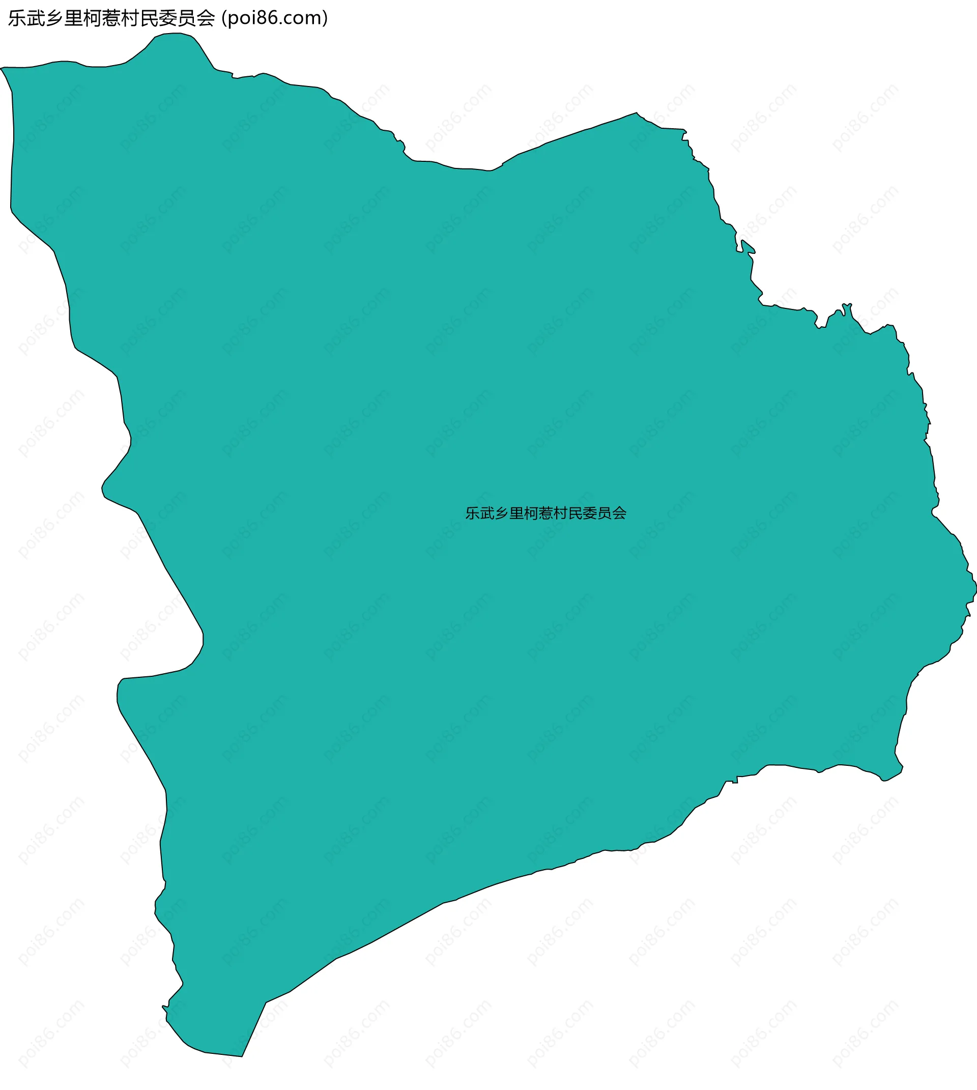 乐武乡里柯惹村民委员会边界地图
