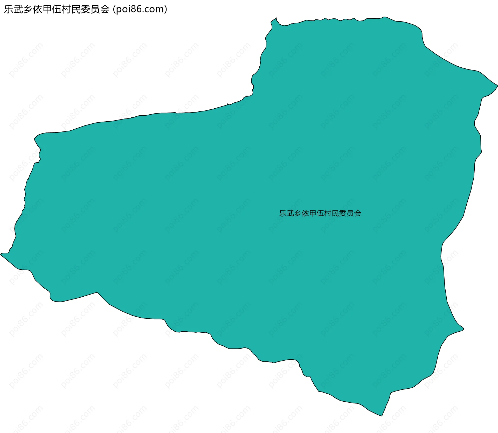 乐武乡依甲伍村民委员会边界地图