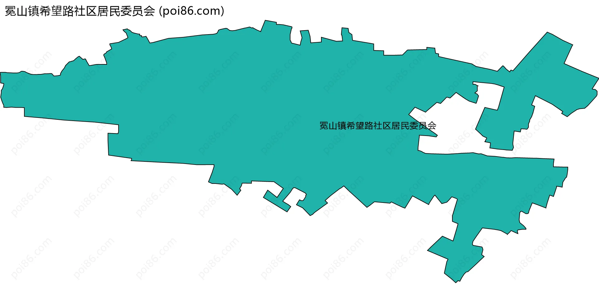 冕山镇希望路社区居民委员会边界地图
