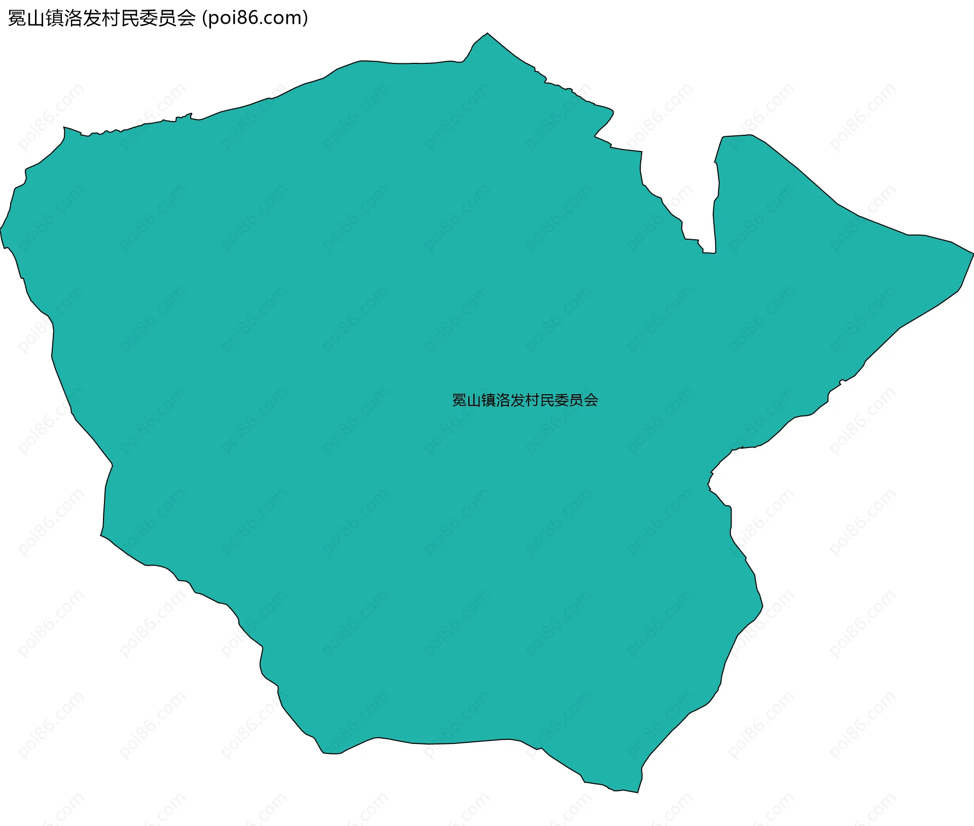 冕山镇洛发村民委员会边界地图
