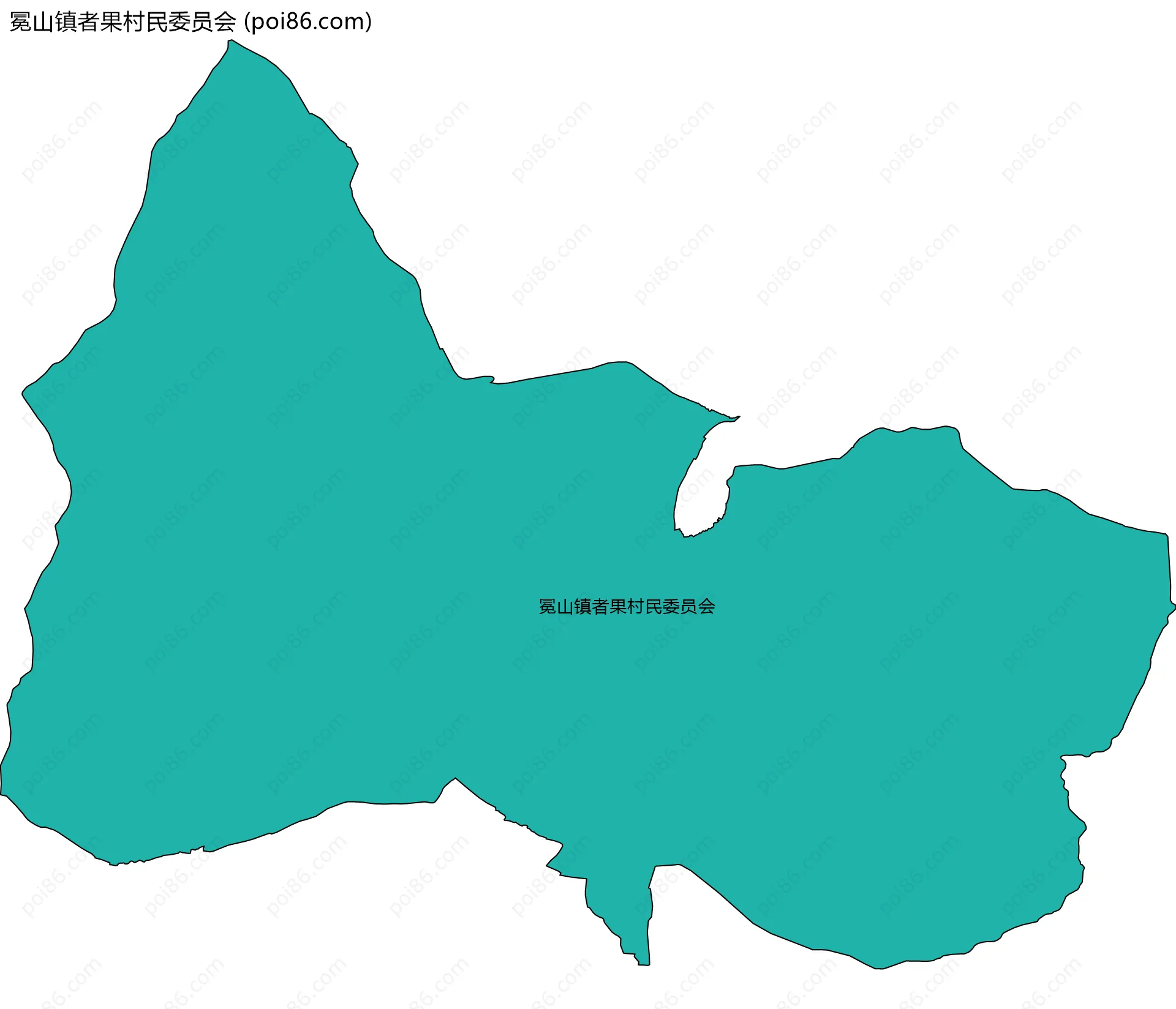 冕山镇者果村民委员会边界地图