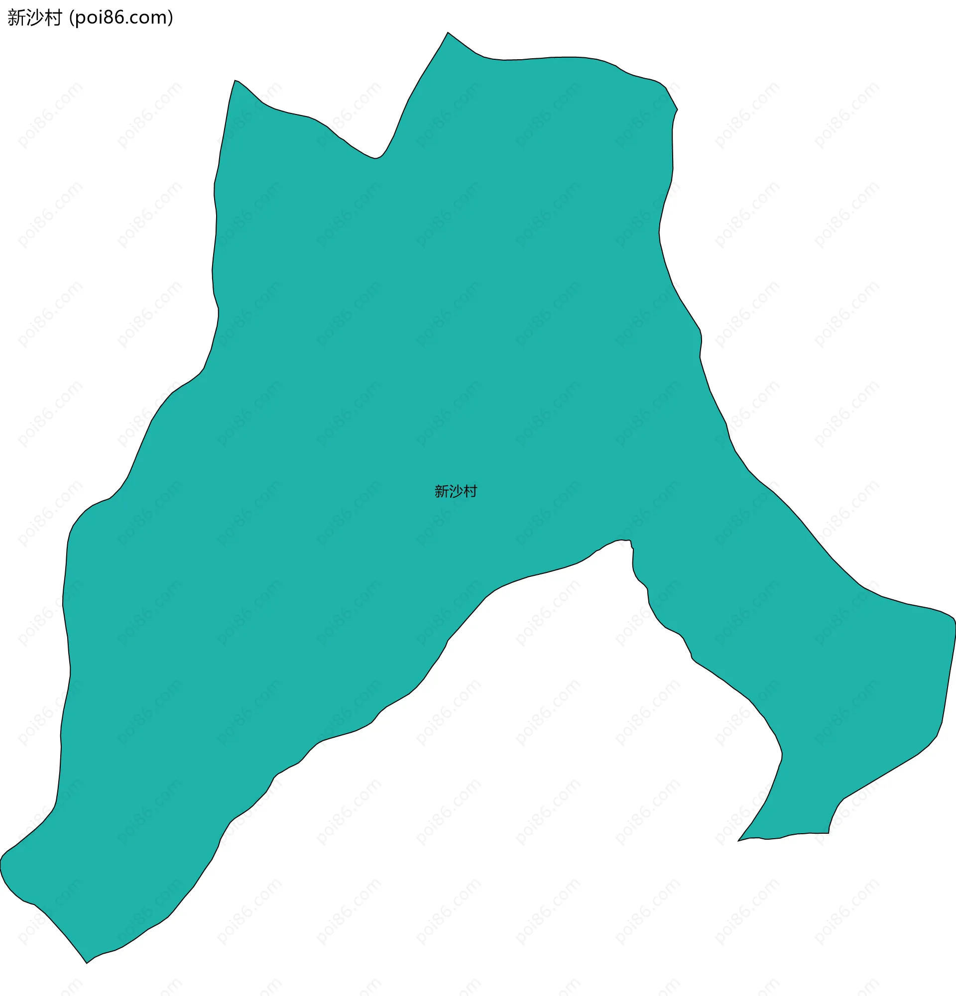 新沙村边界地图