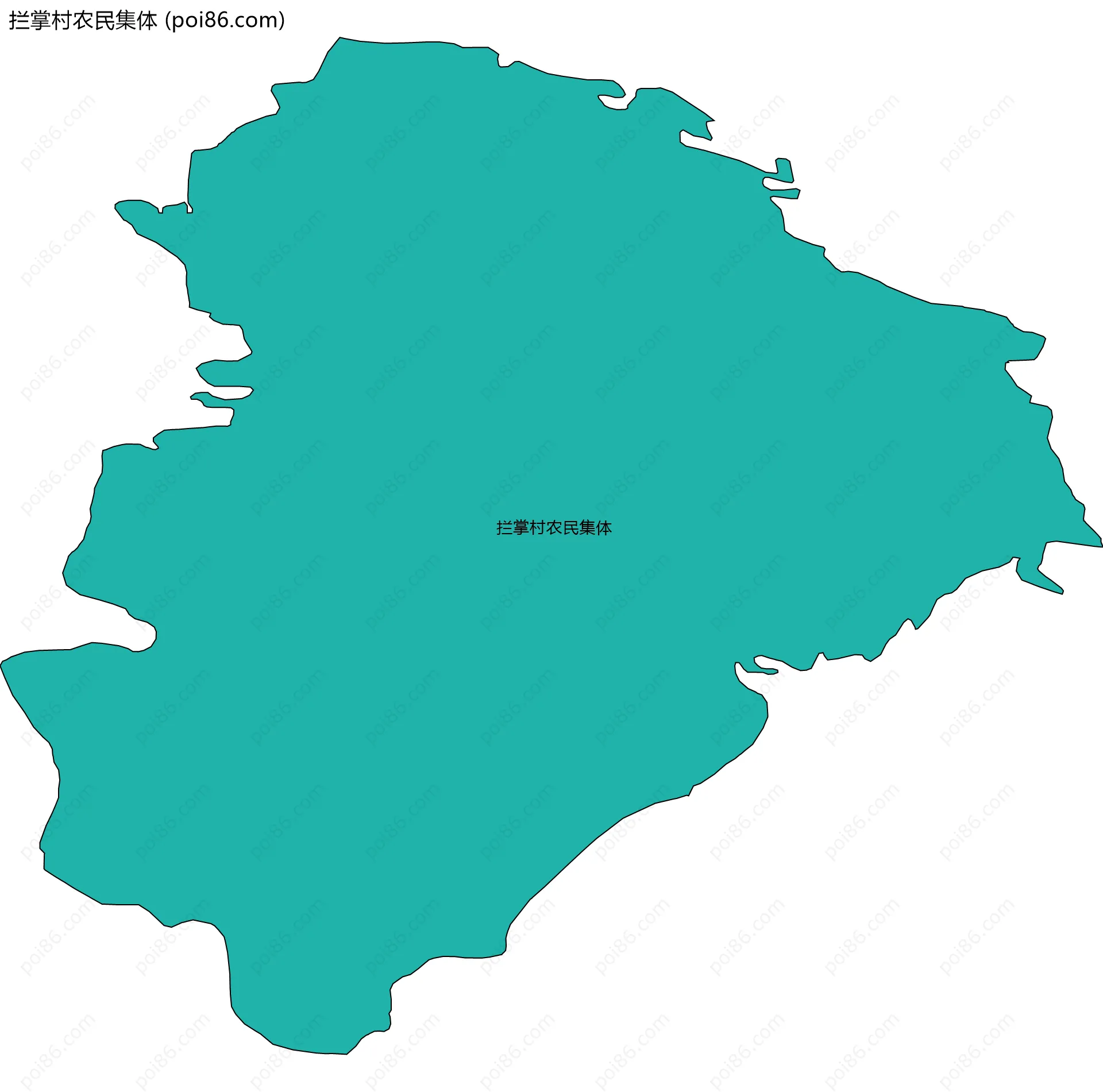 拦掌村农民集体边界地图