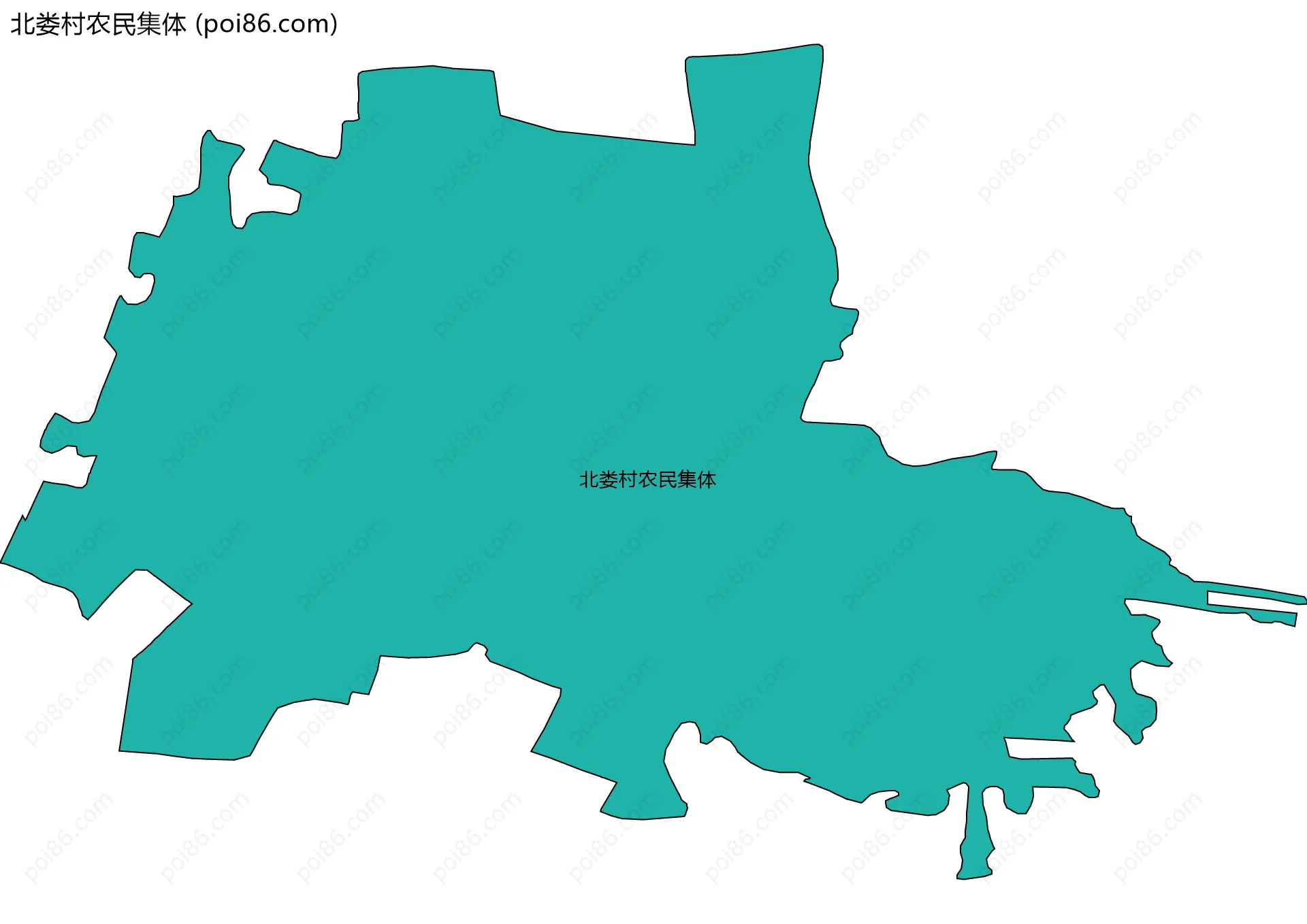 北娄村农民集体边界地图
