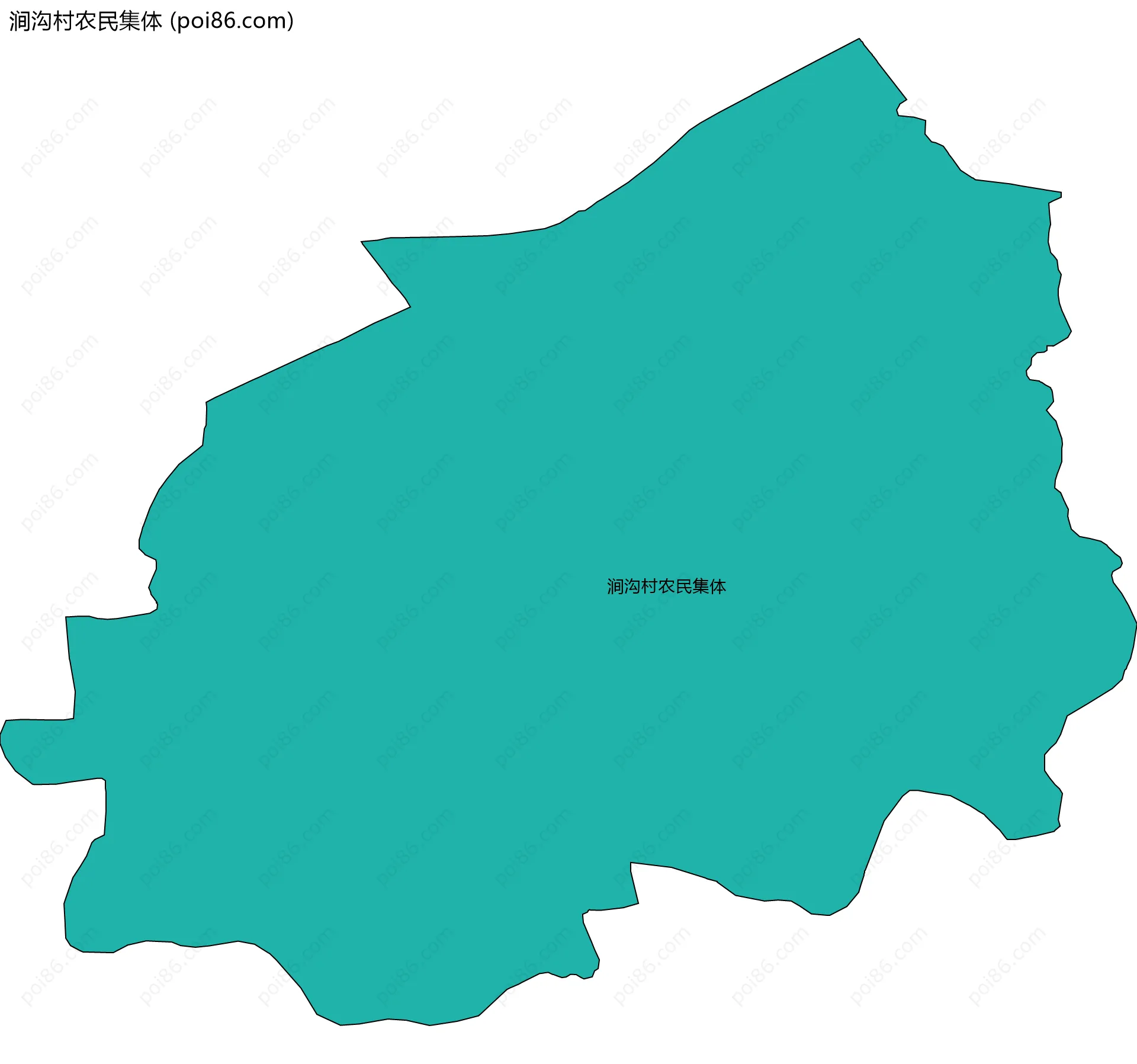 涧沟村农民集体边界地图