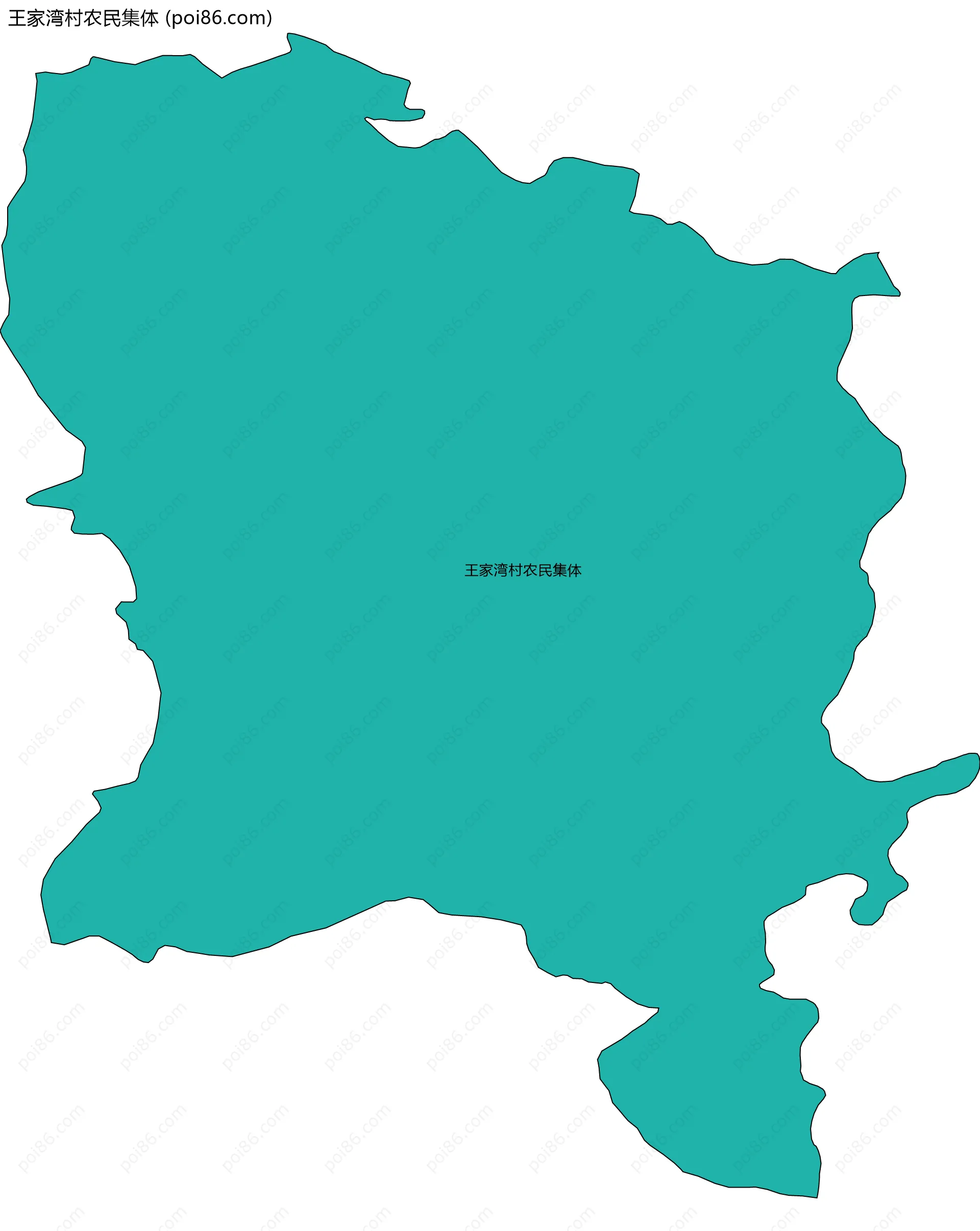 王家湾村农民集体边界地图