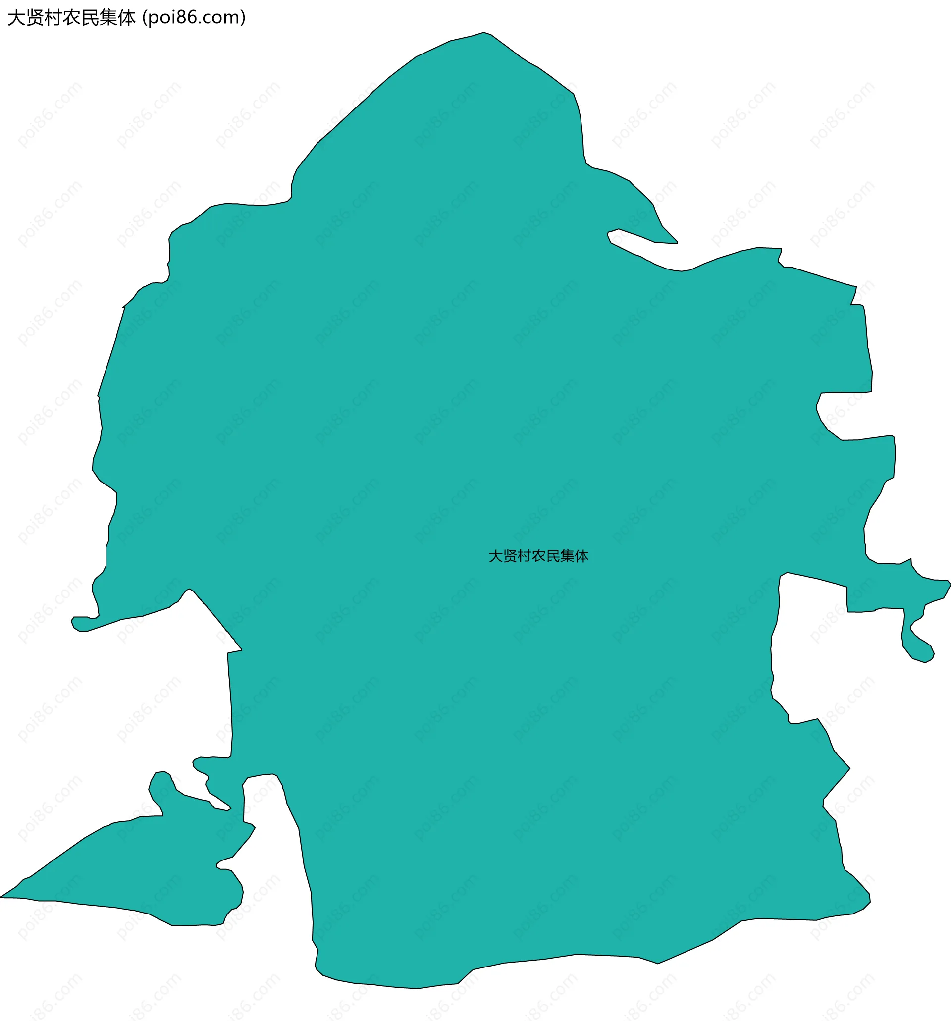 大贤村农民集体边界地图