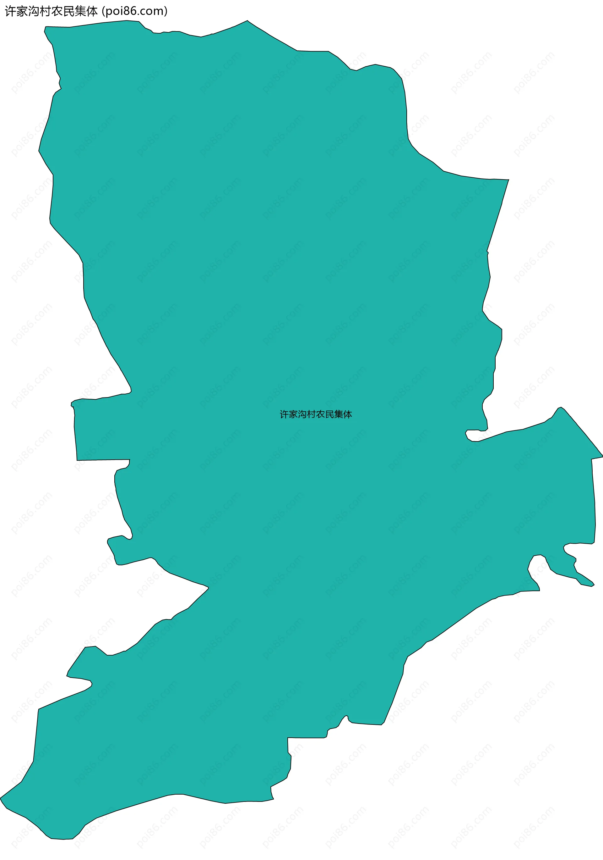 许家沟村农民集体边界地图