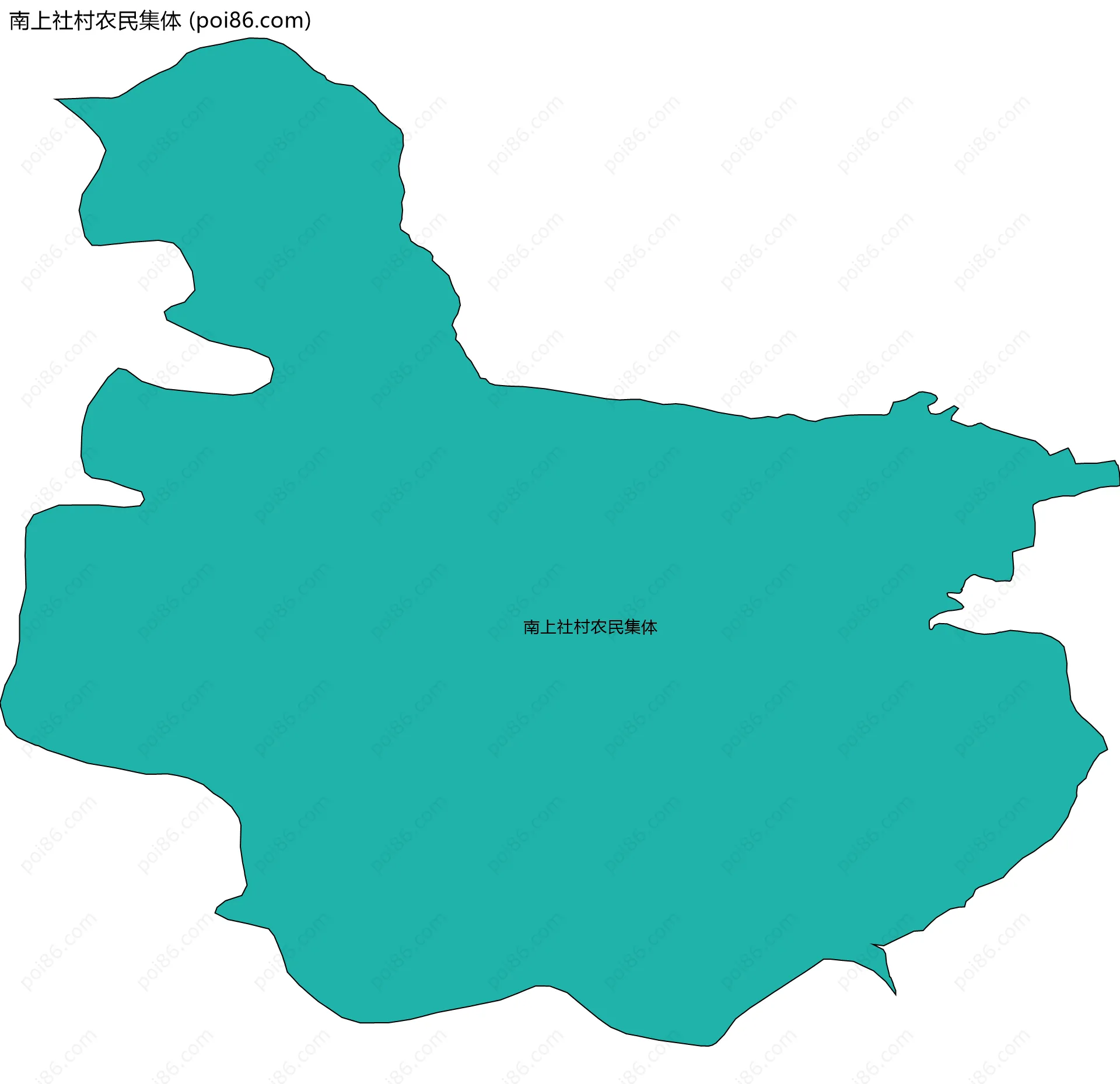 南上社村农民集体边界地图