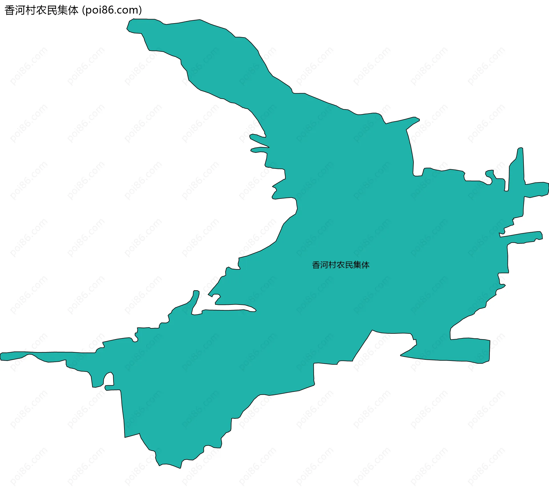 香河村农民集体边界地图