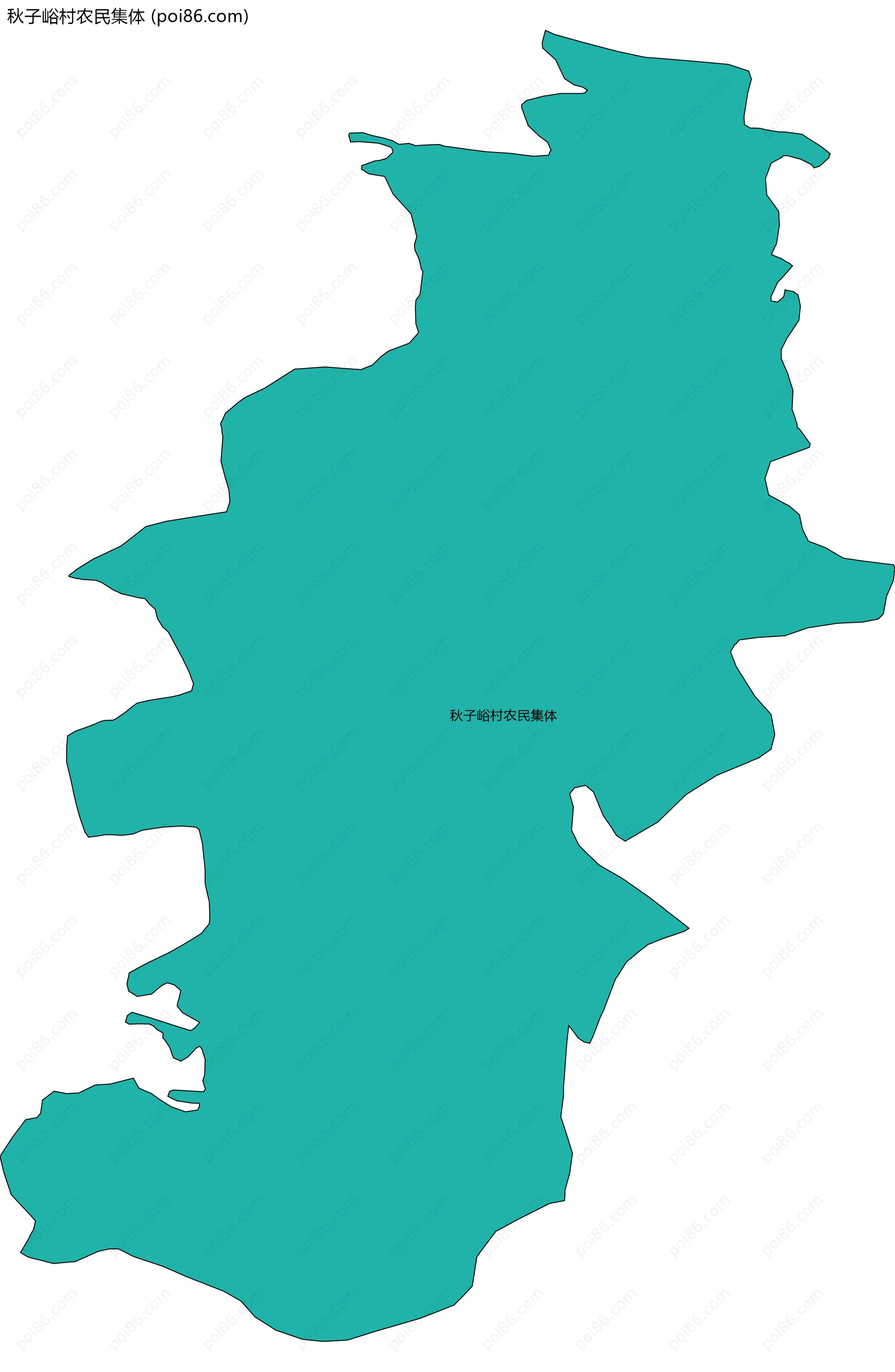 秋子峪村农民集体边界地图