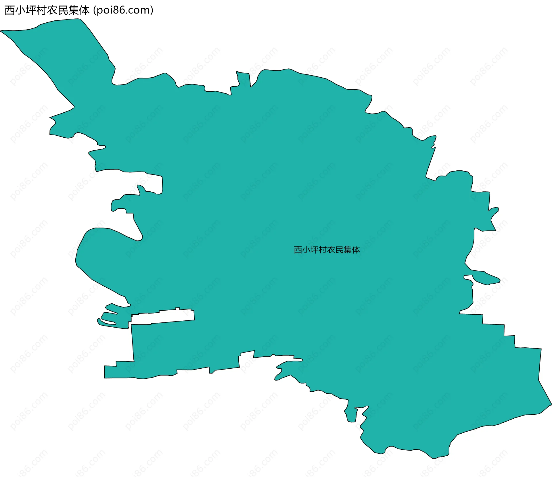 西小坪村农民集体边界地图