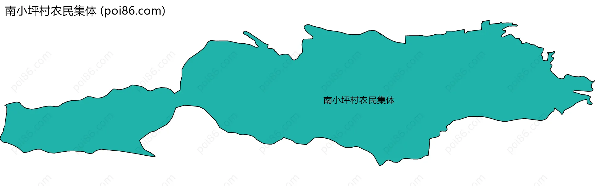 南小坪村农民集体边界地图