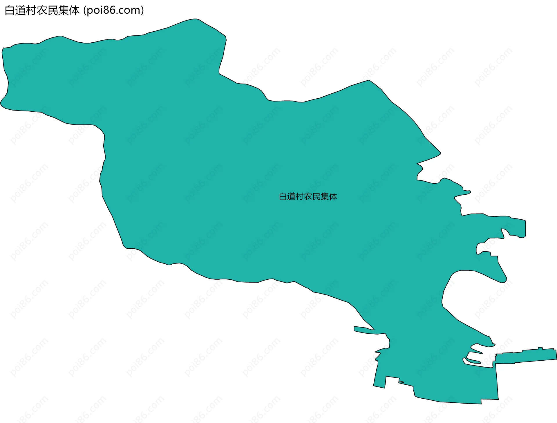 白道村农民集体边界地图