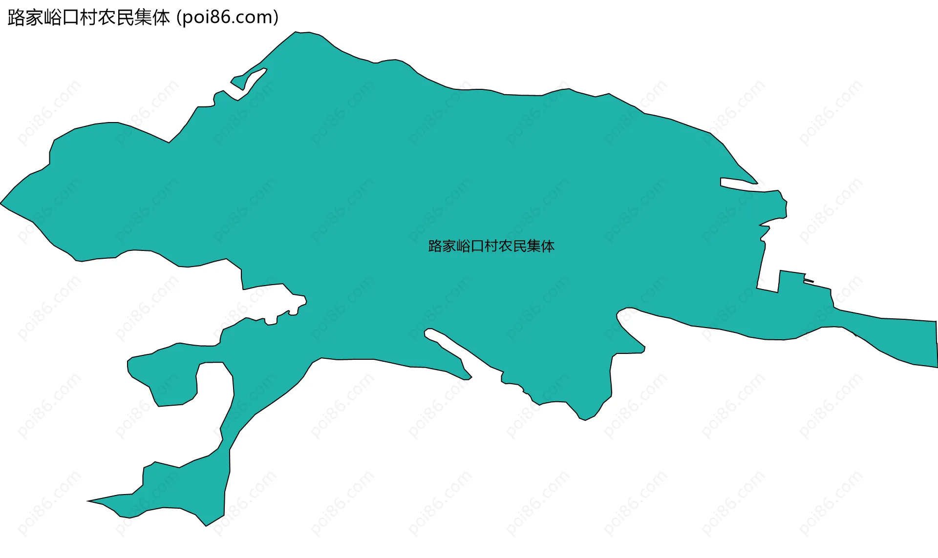 路家峪口村农民集体边界地图