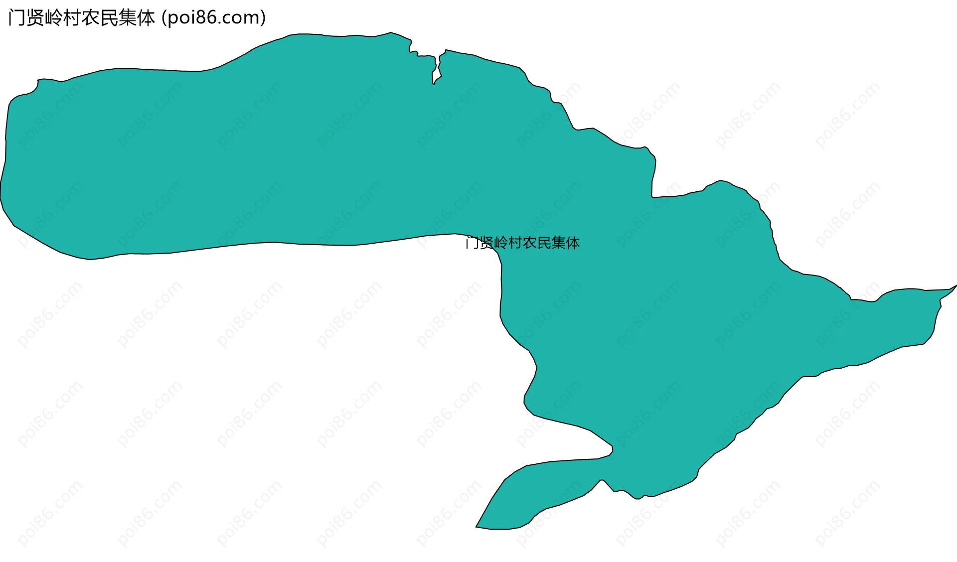 门贤岭村农民集体边界地图