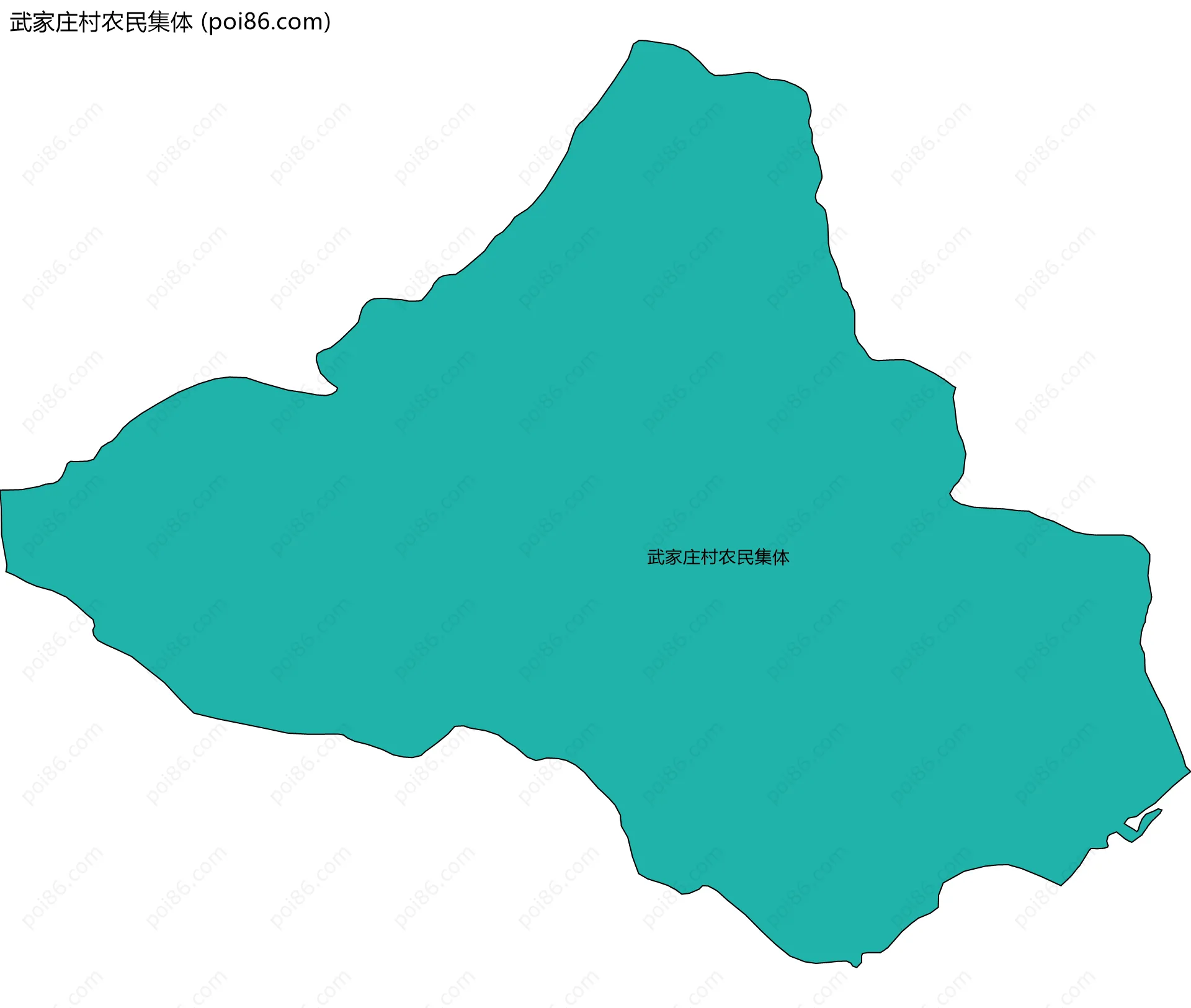 武家庄村农民集体边界地图