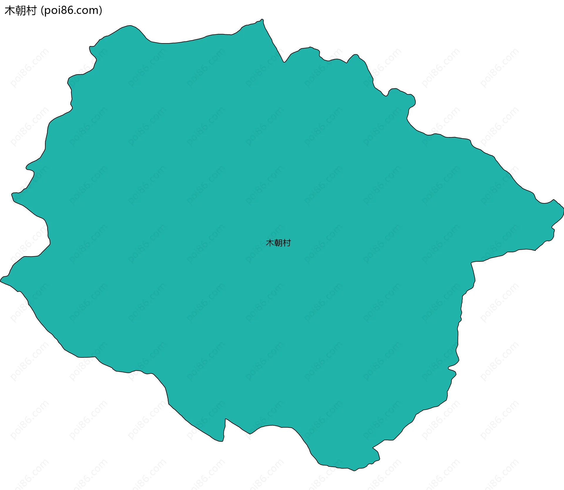 木朝村边界地图