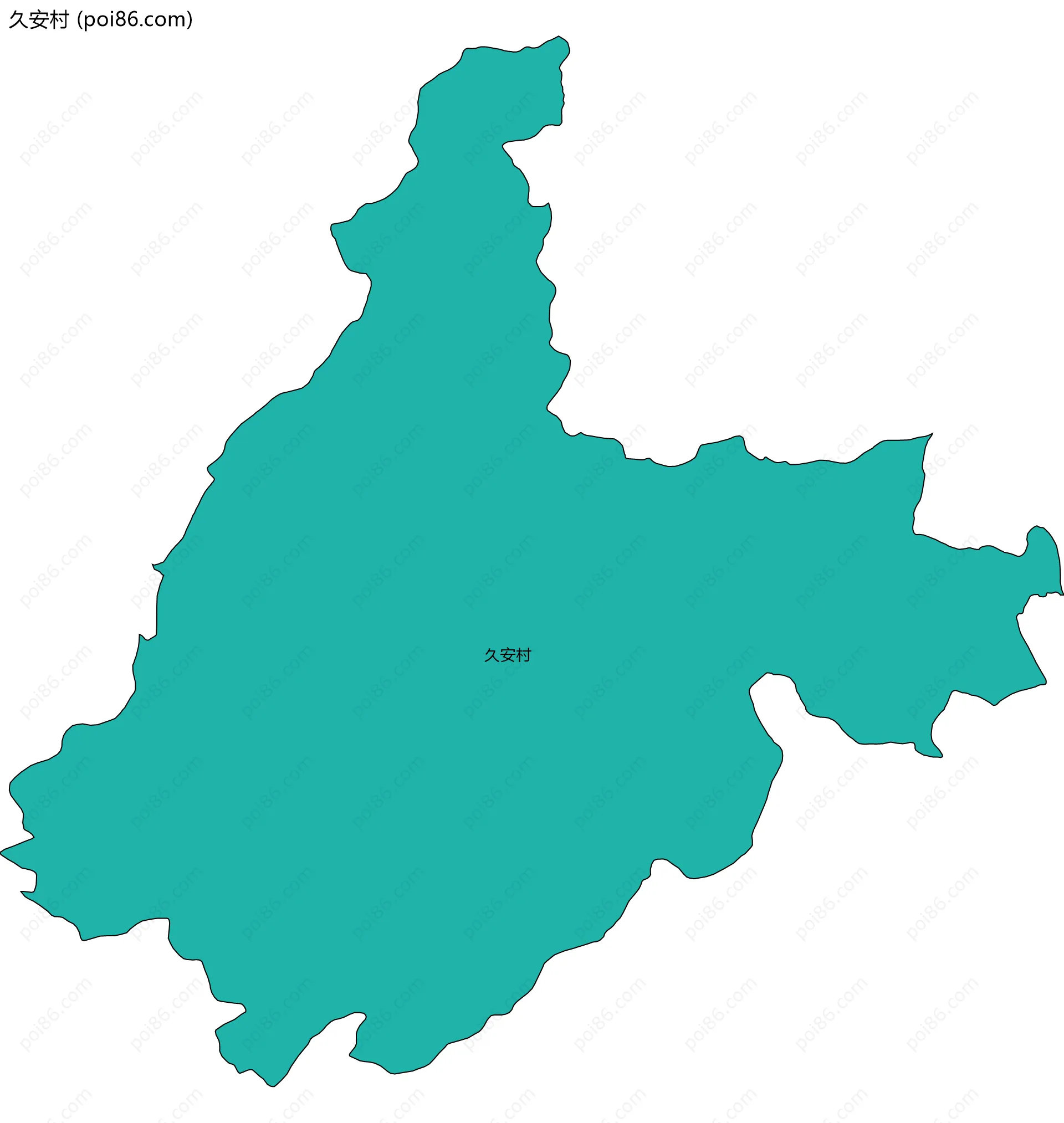 久安村边界地图