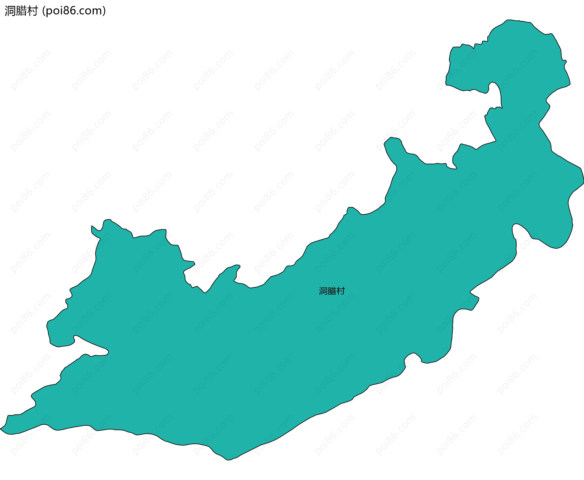 洞腊村边界地图