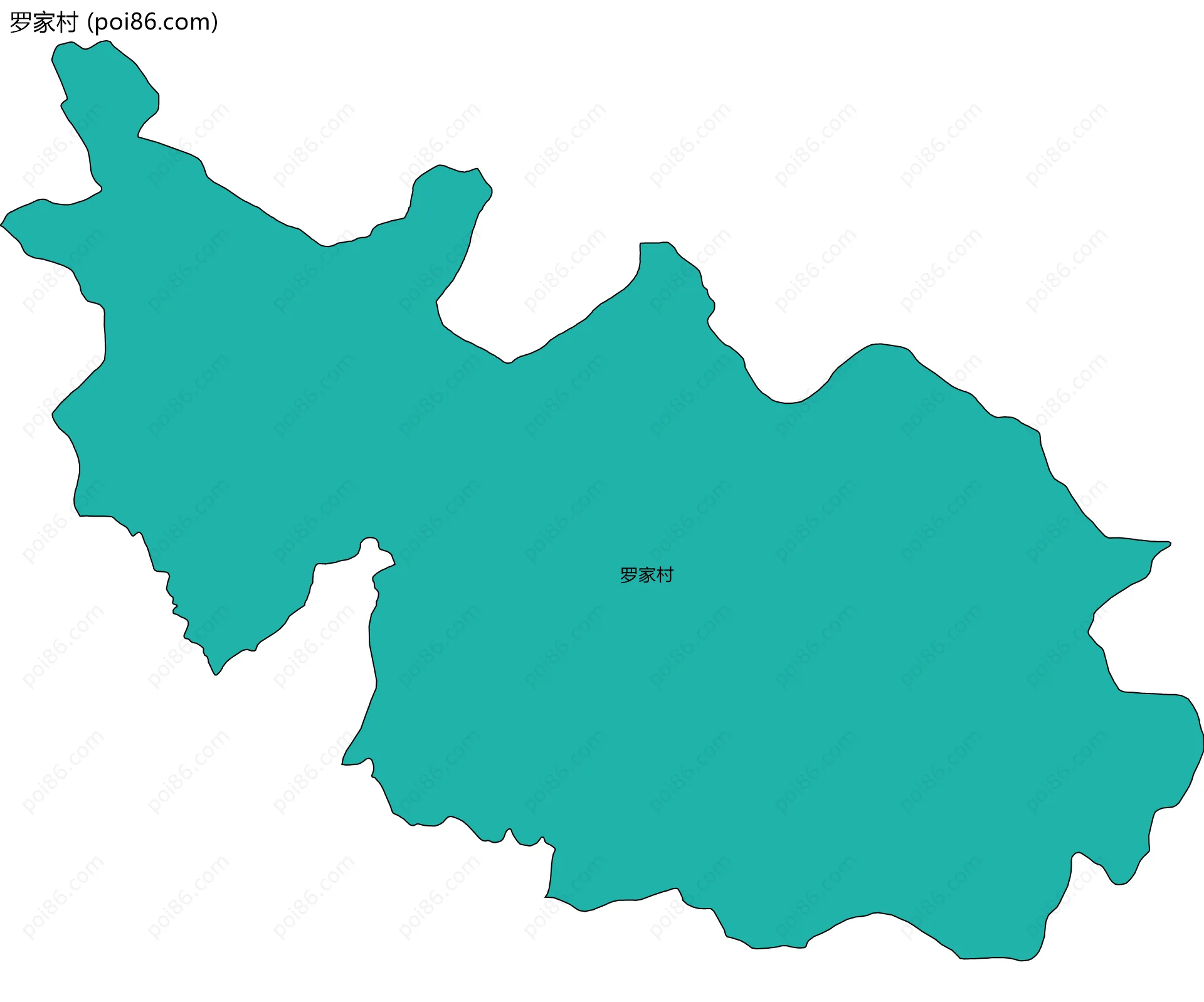 罗家村边界地图
