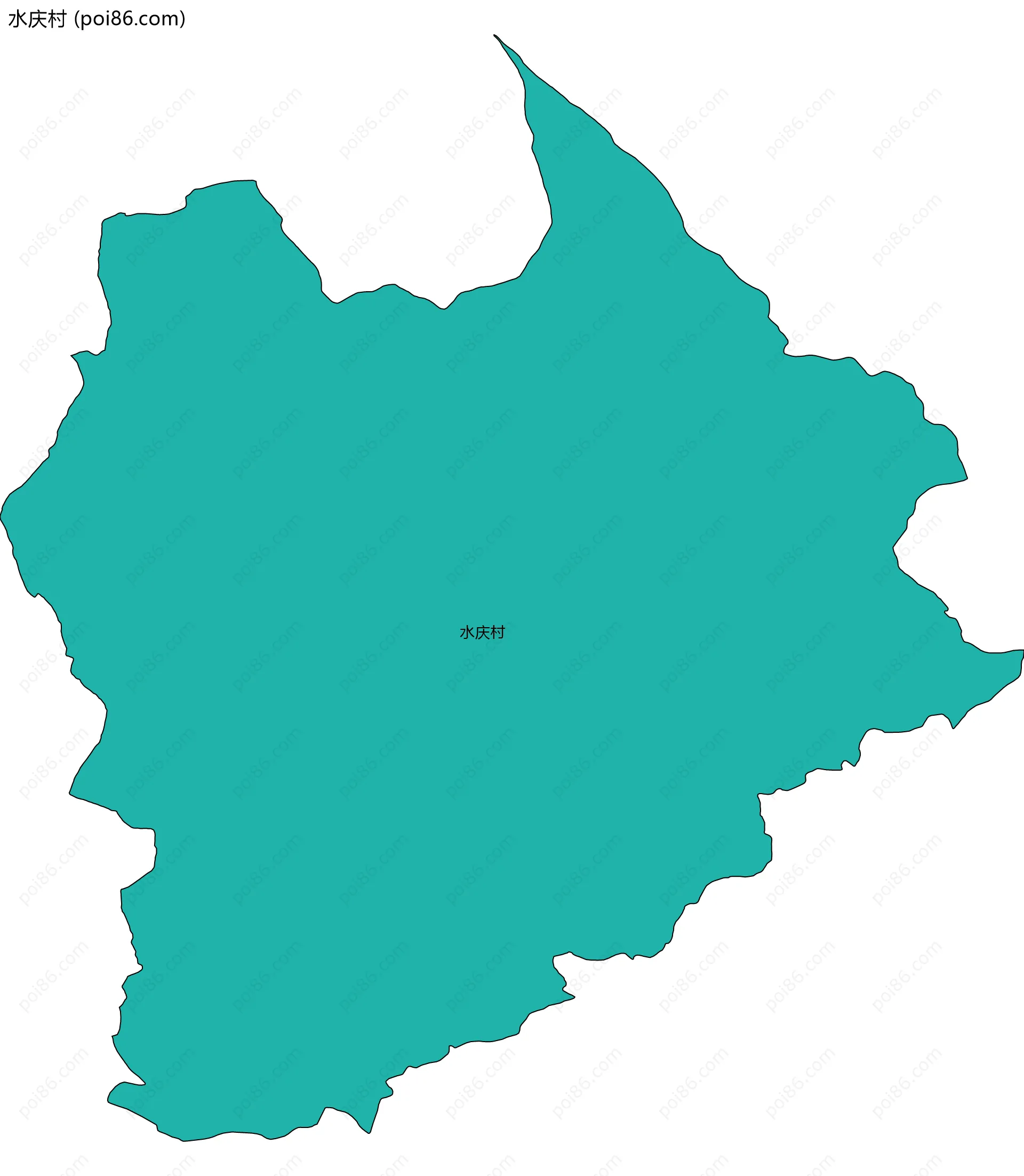 水庆村边界地图