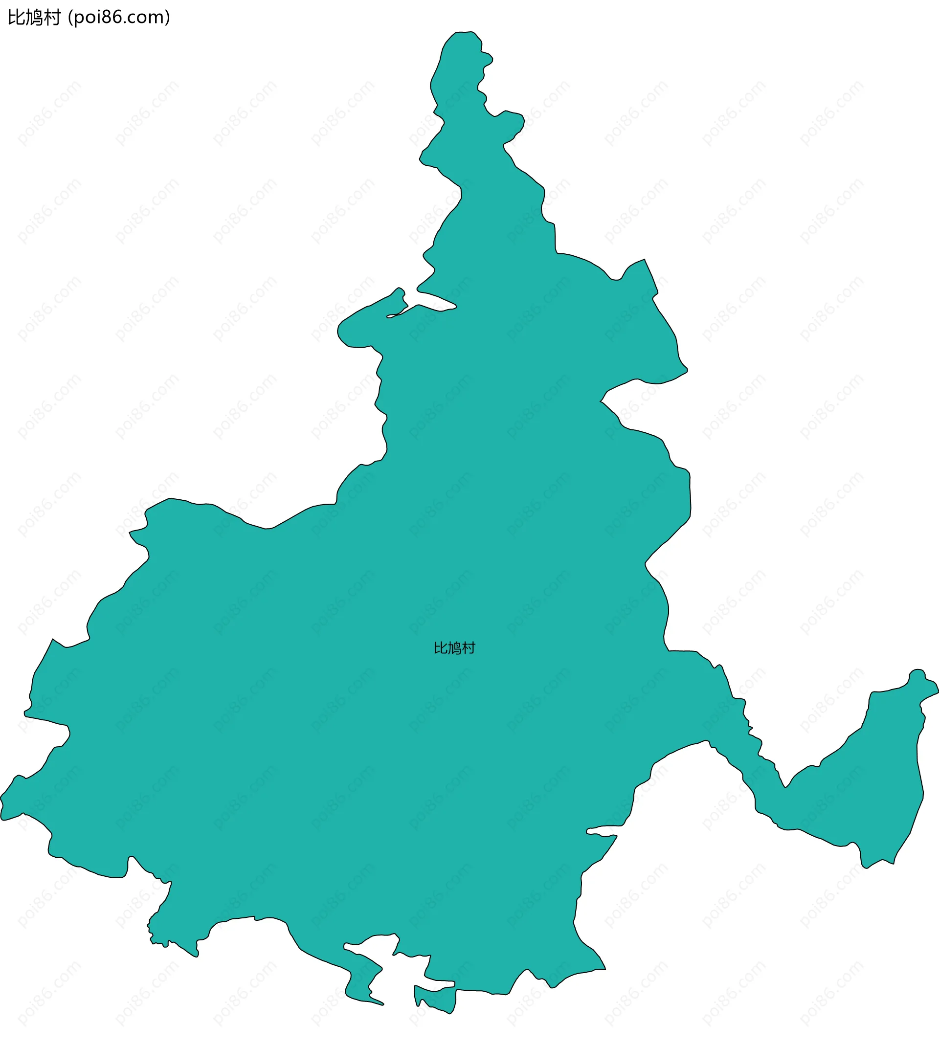 比鸠村边界地图