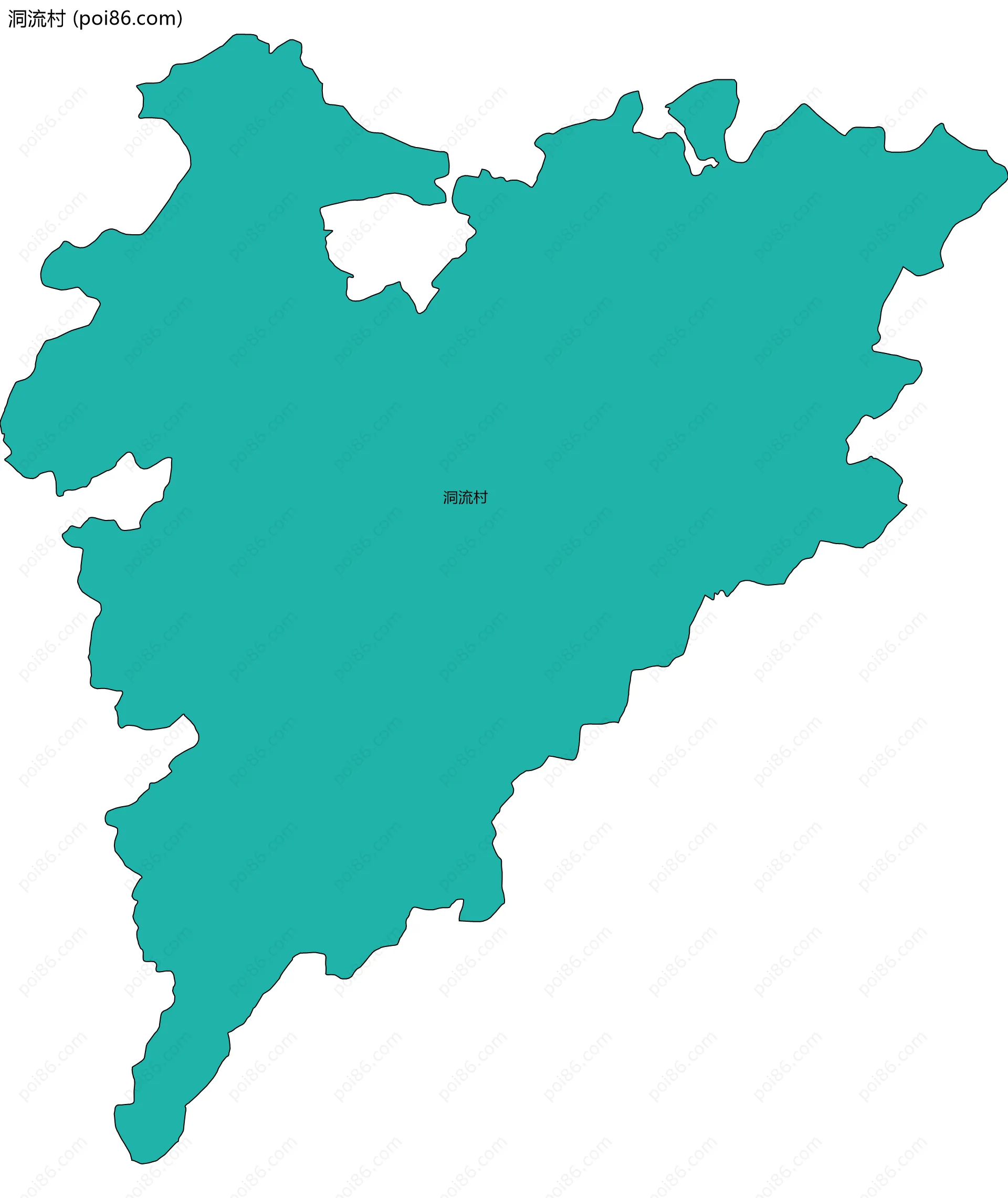 洞流村边界地图