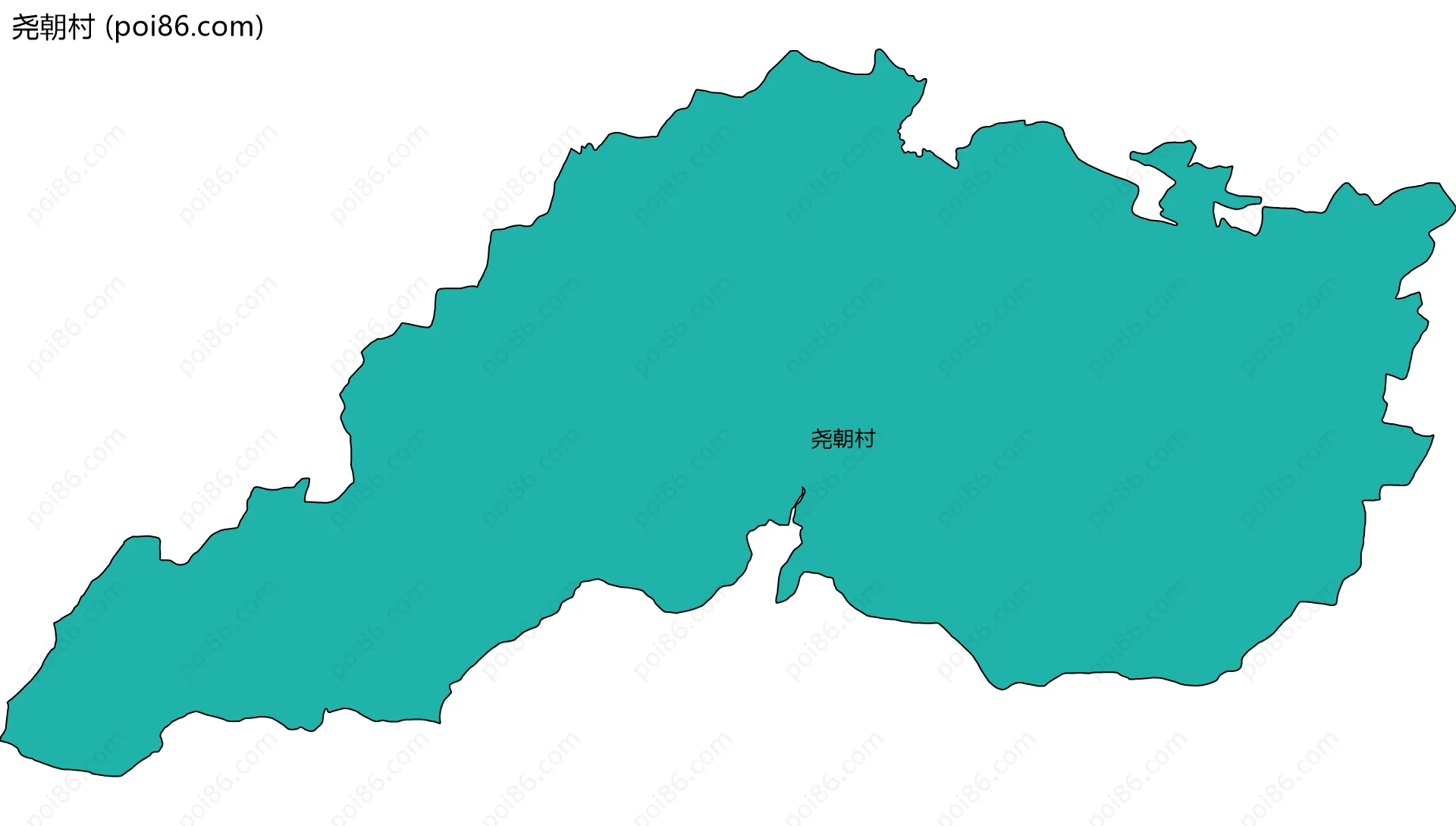 尧朝村边界地图