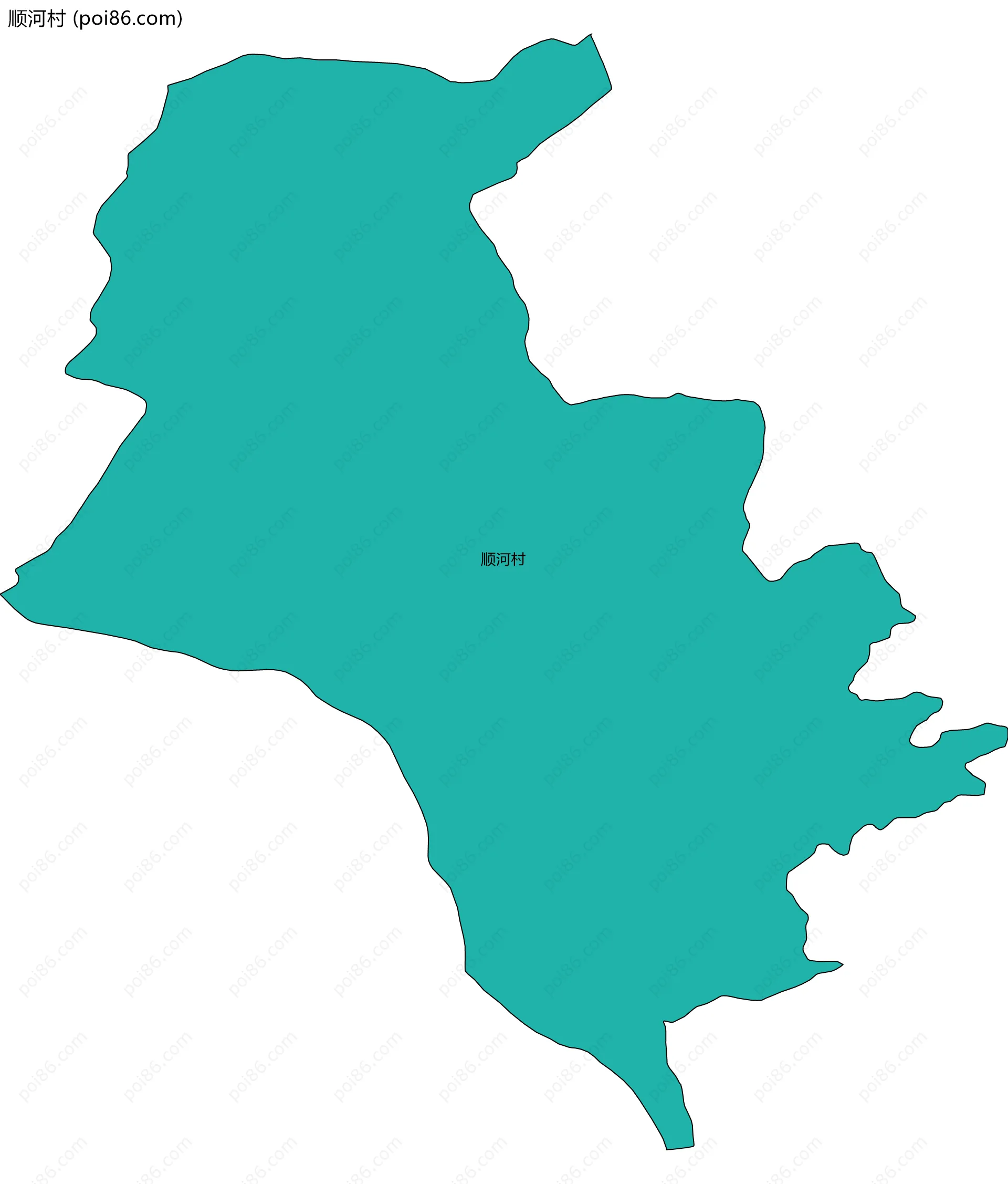 顺河村边界地图