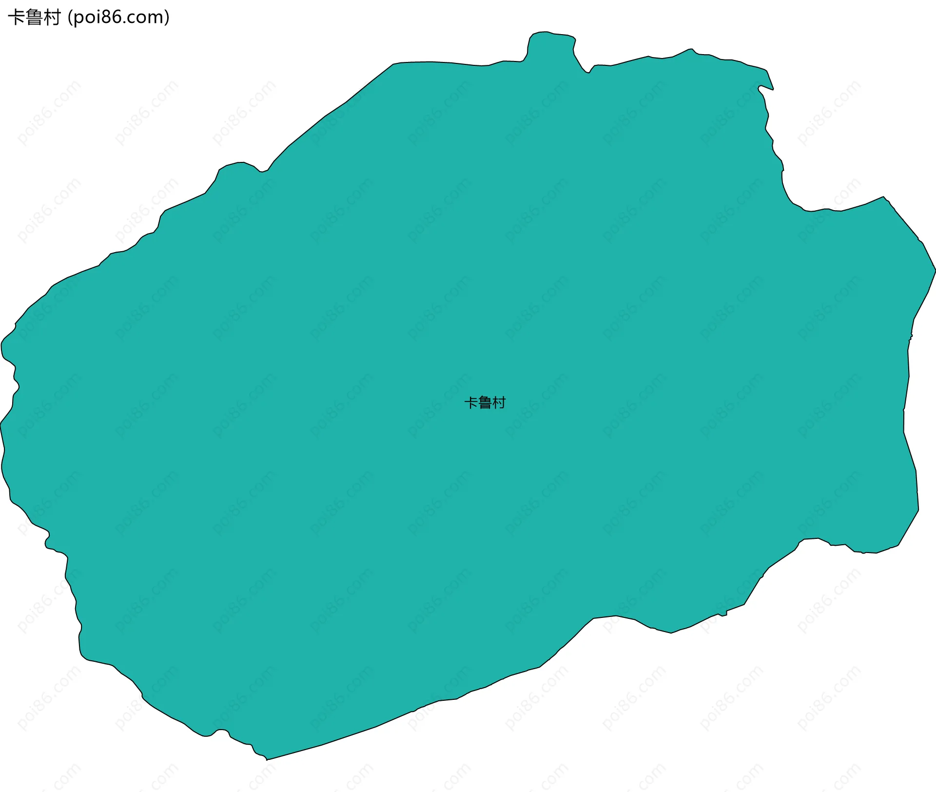 卡鲁村边界地图