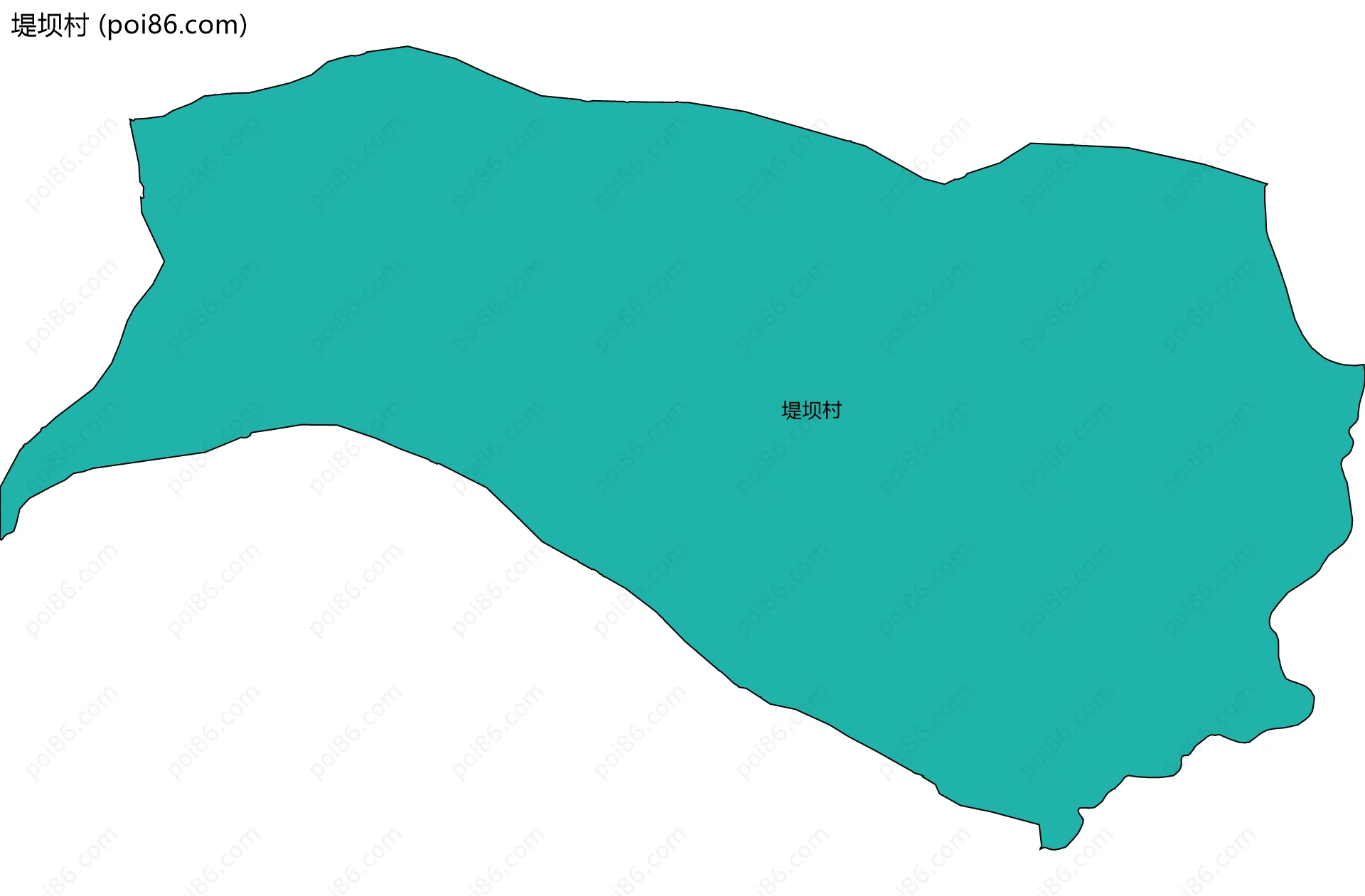 堤坝村边界地图