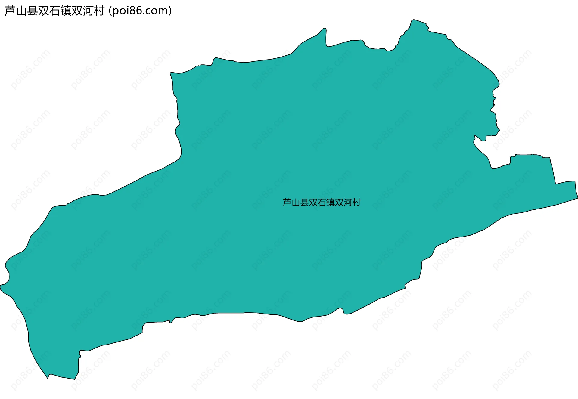 芦山县双石镇双河村边界地图