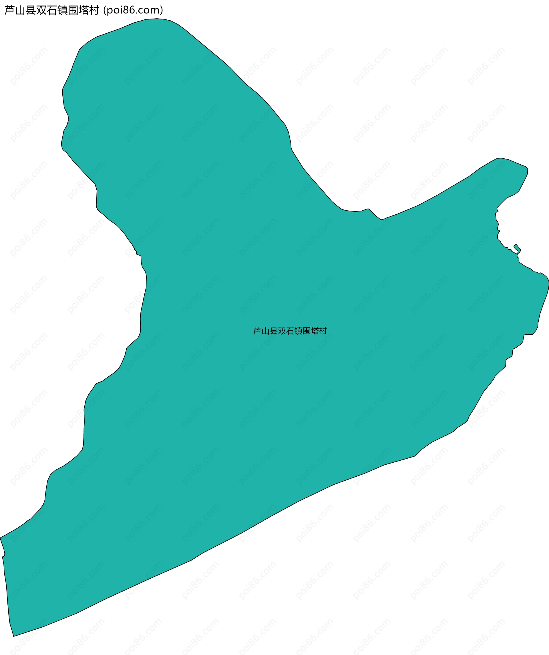 芦山县双石镇围塔村边界地图