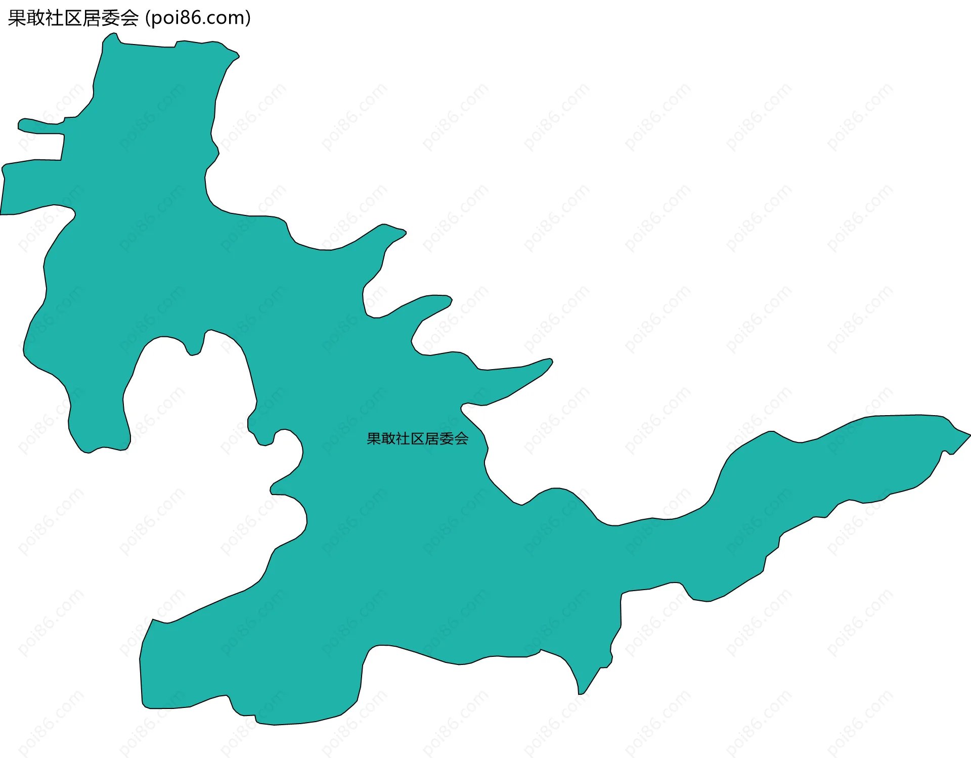 果敢社区居委会边界地图
