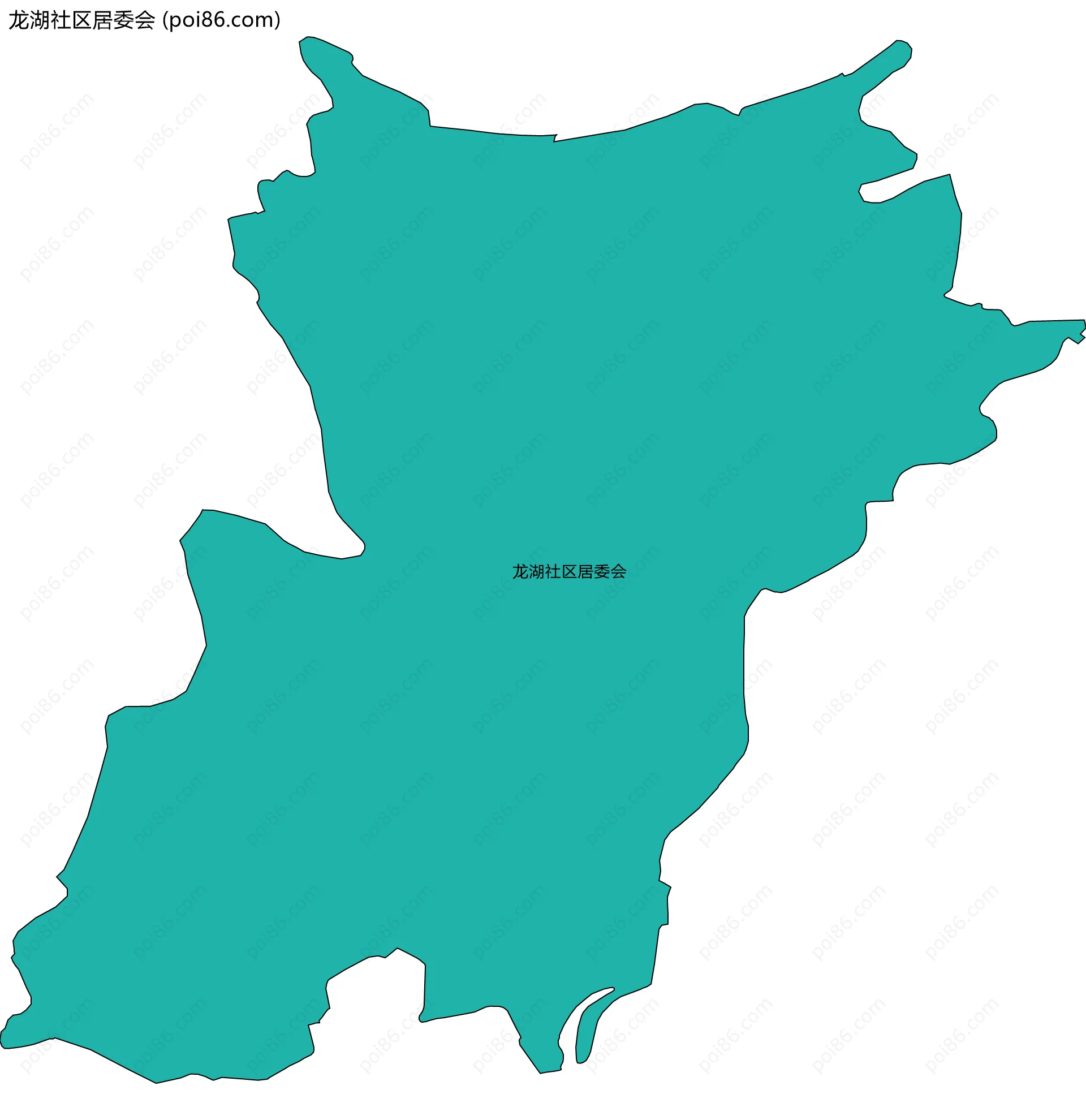 龙湖社区居委会边界地图