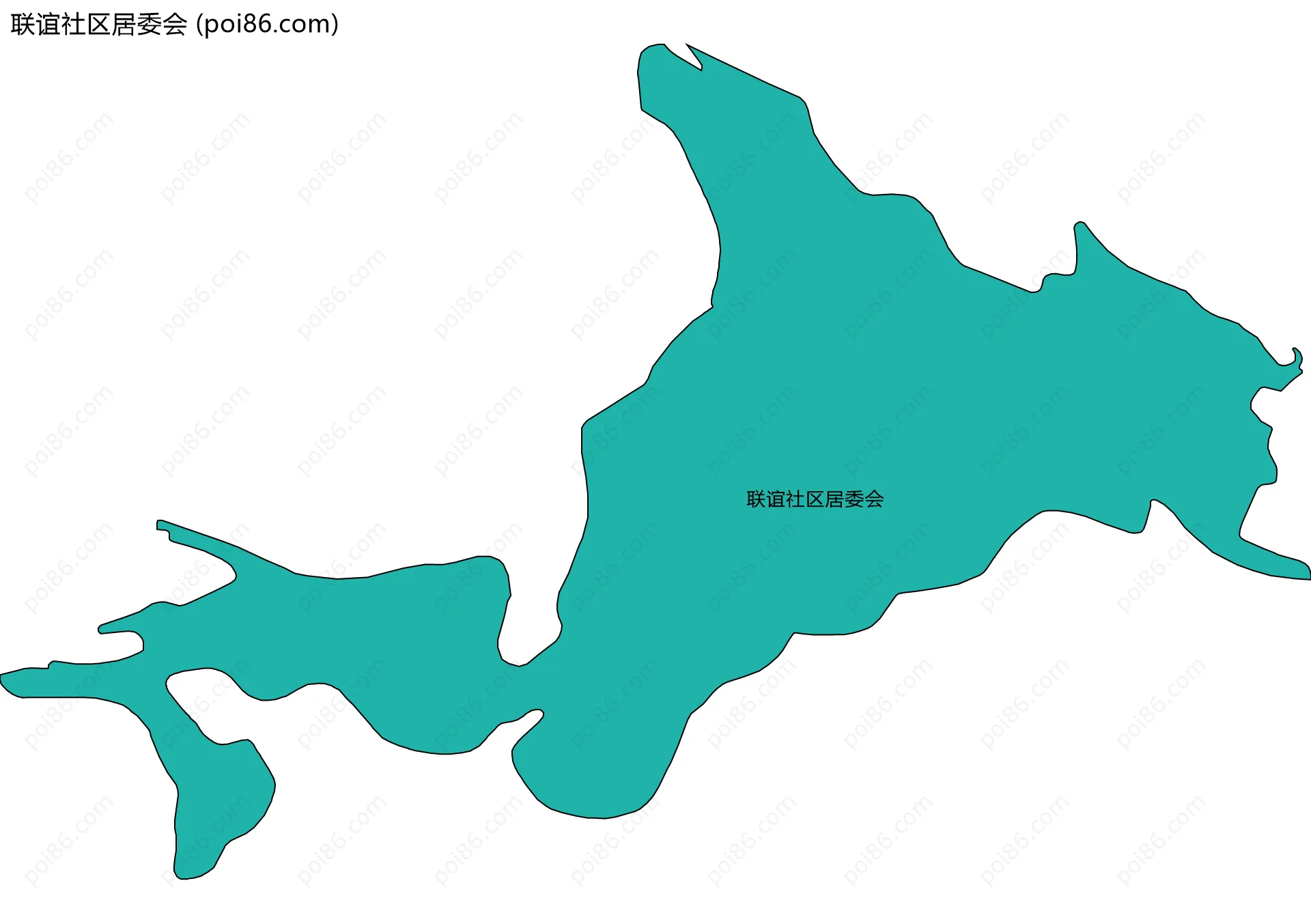 联谊社区居委会边界地图