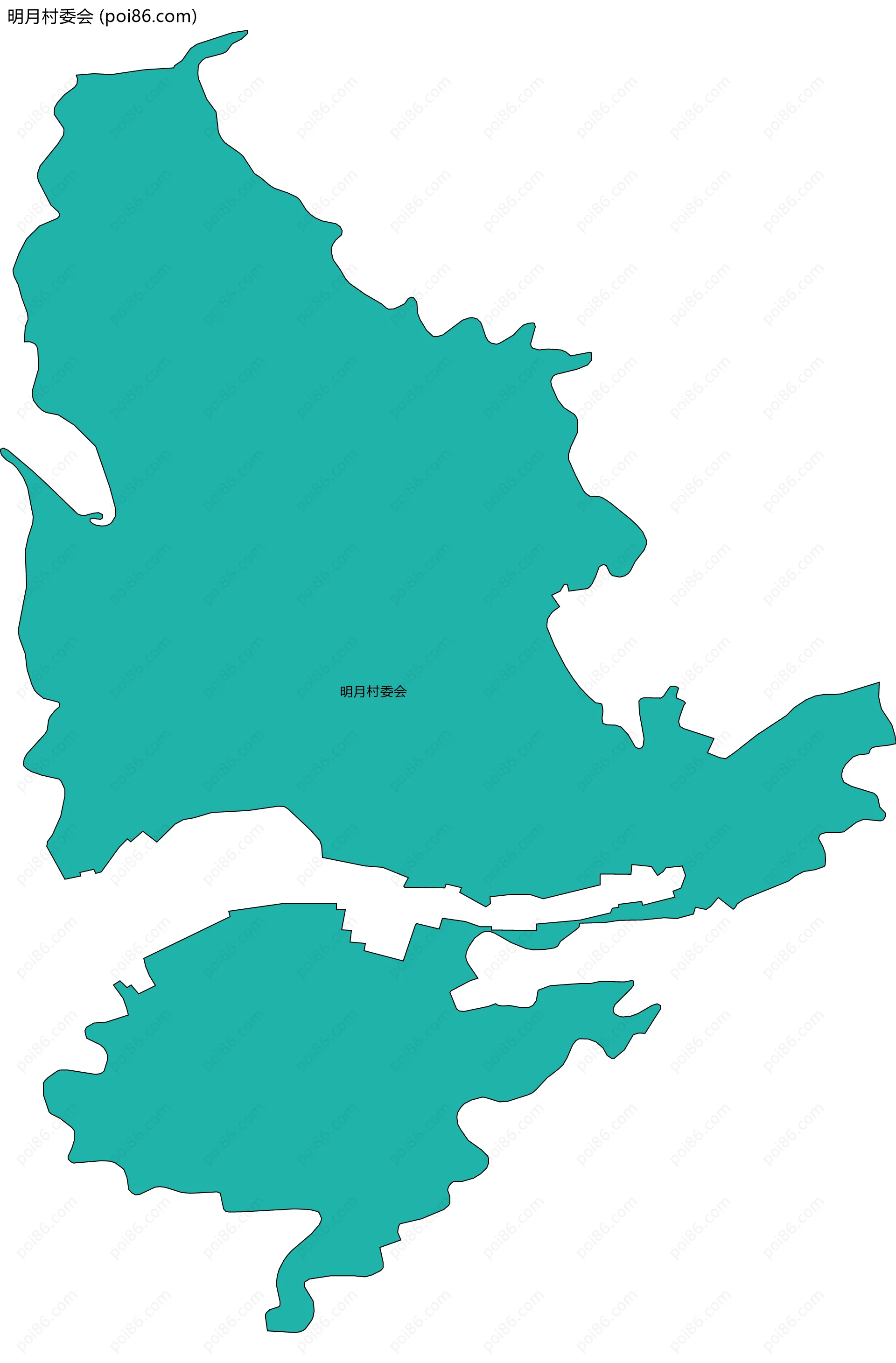明月村委会边界地图