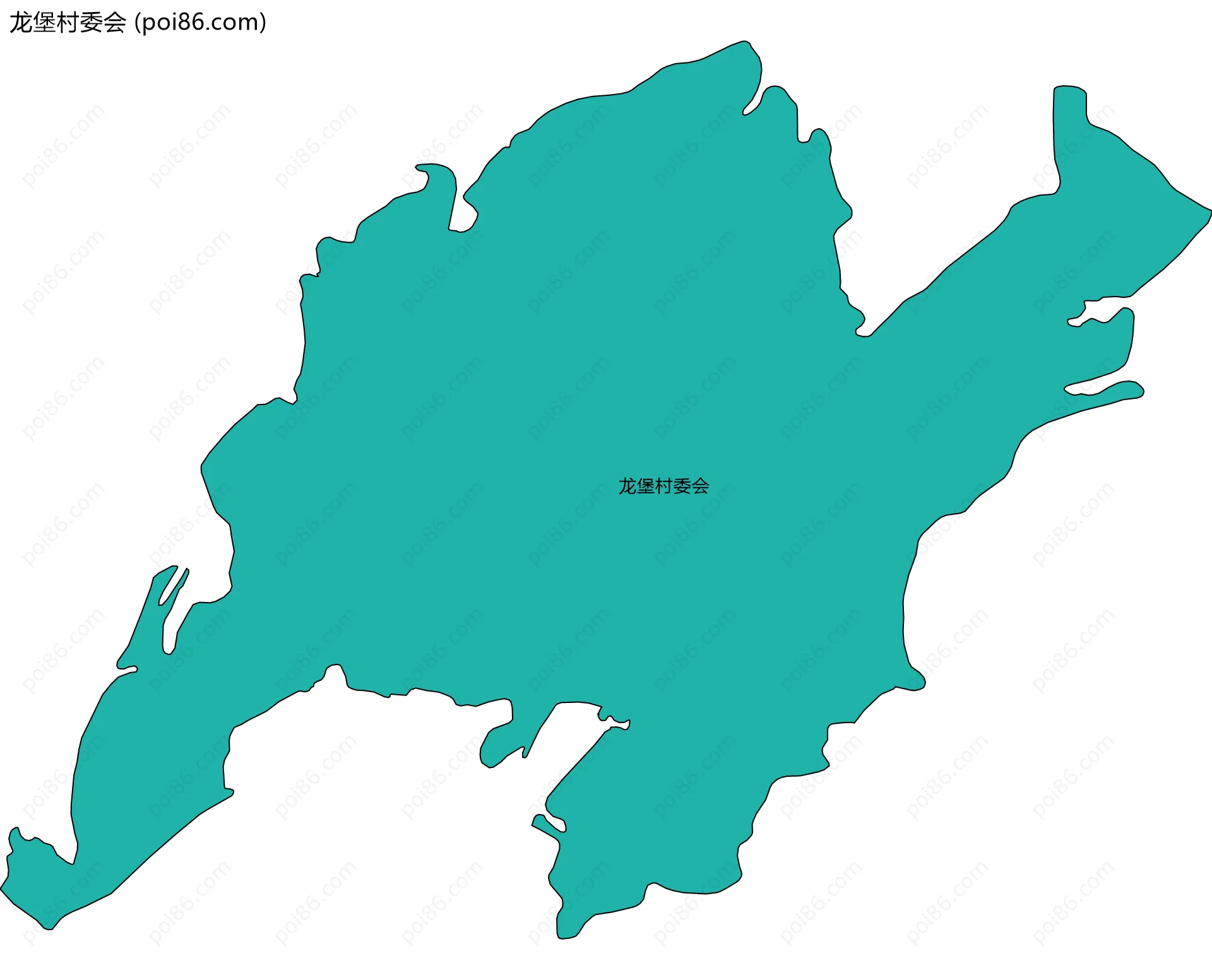 龙堡村委会边界地图