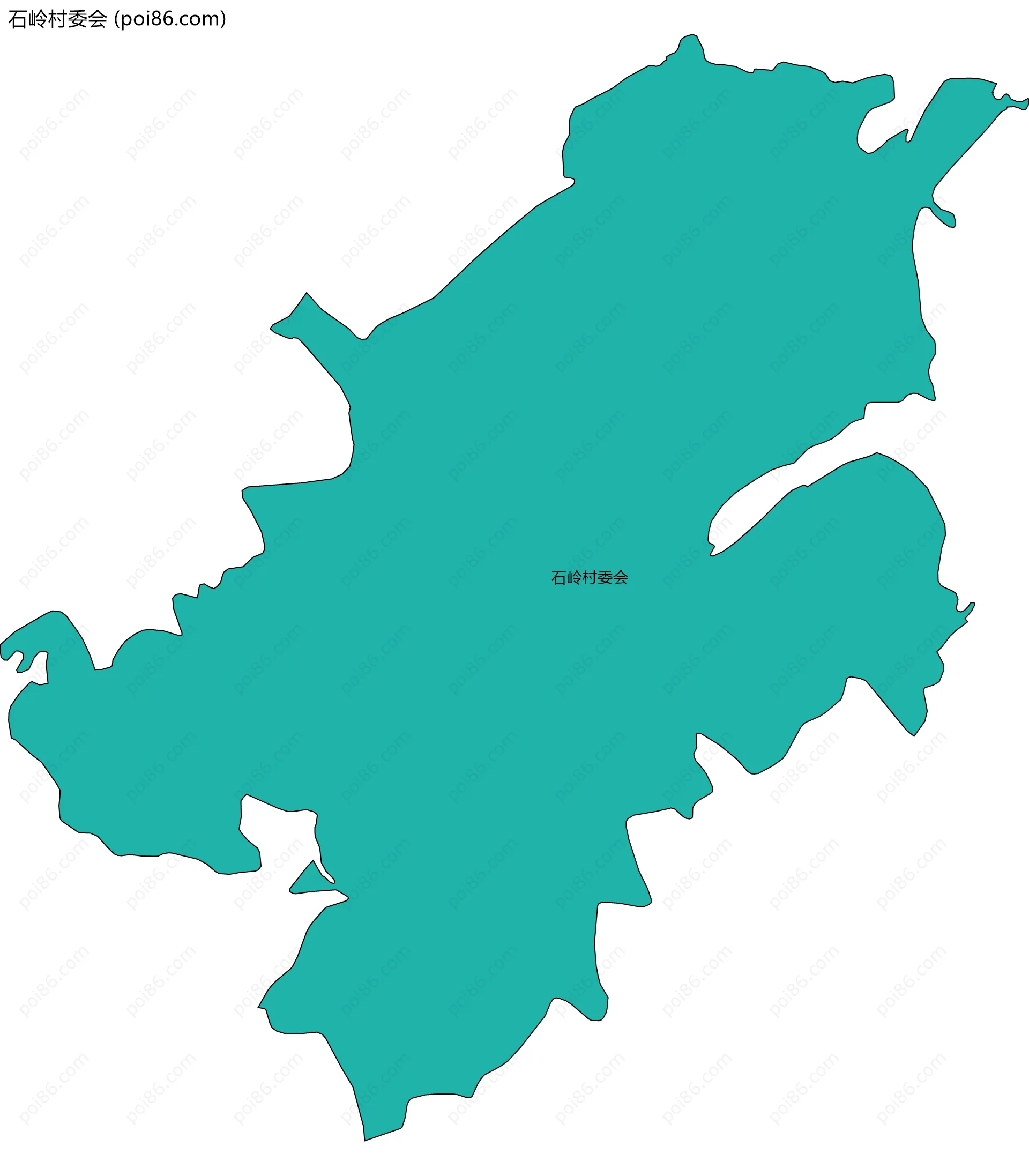 石岭村委会边界地图