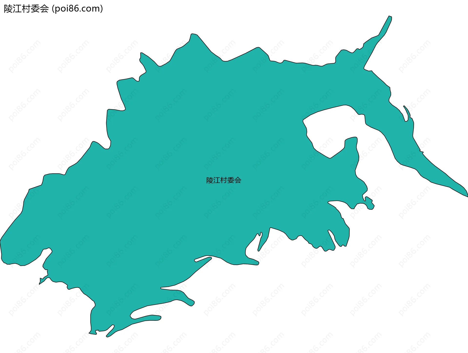 陵江村委会边界地图