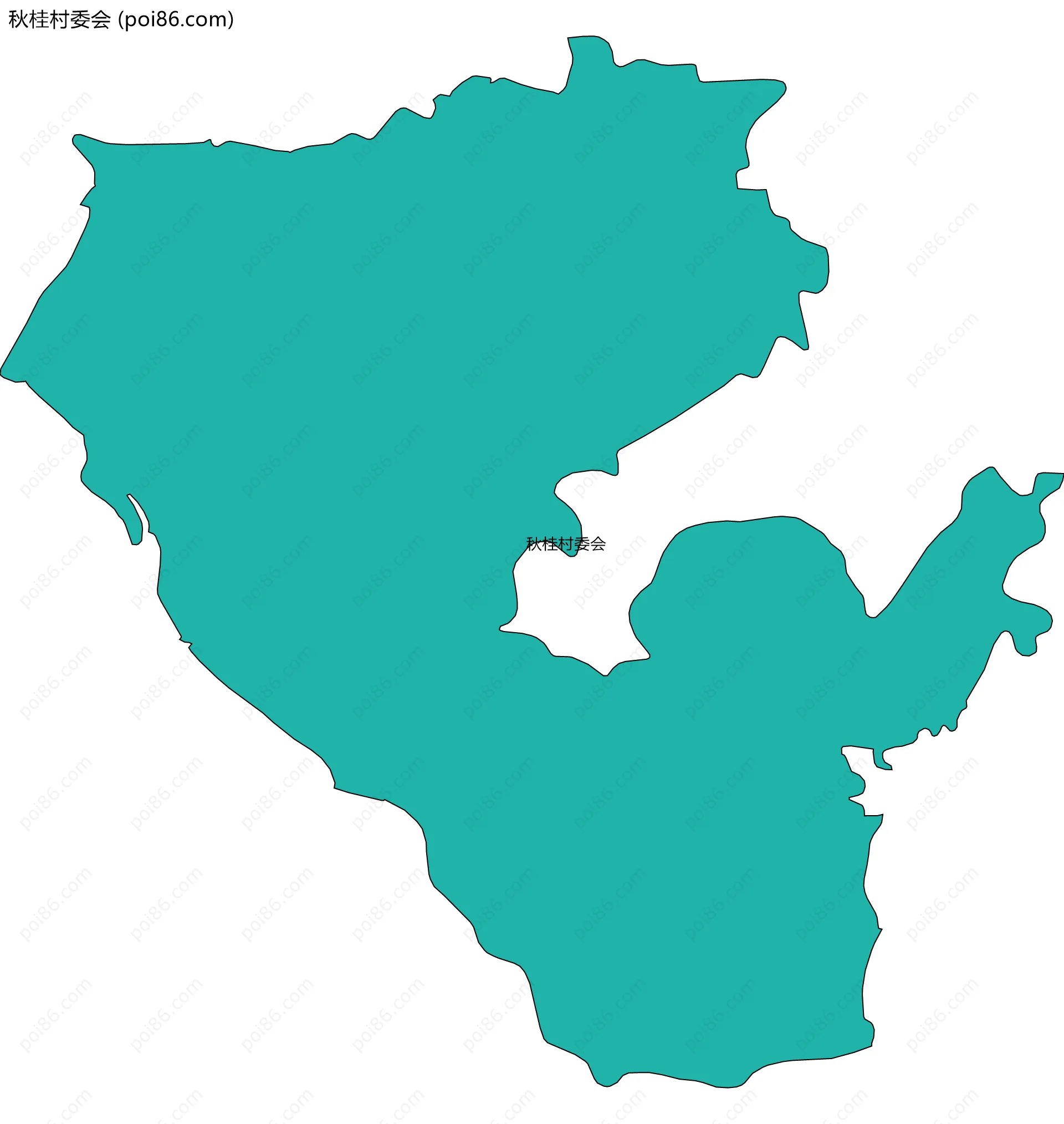 秋桂村委会边界地图