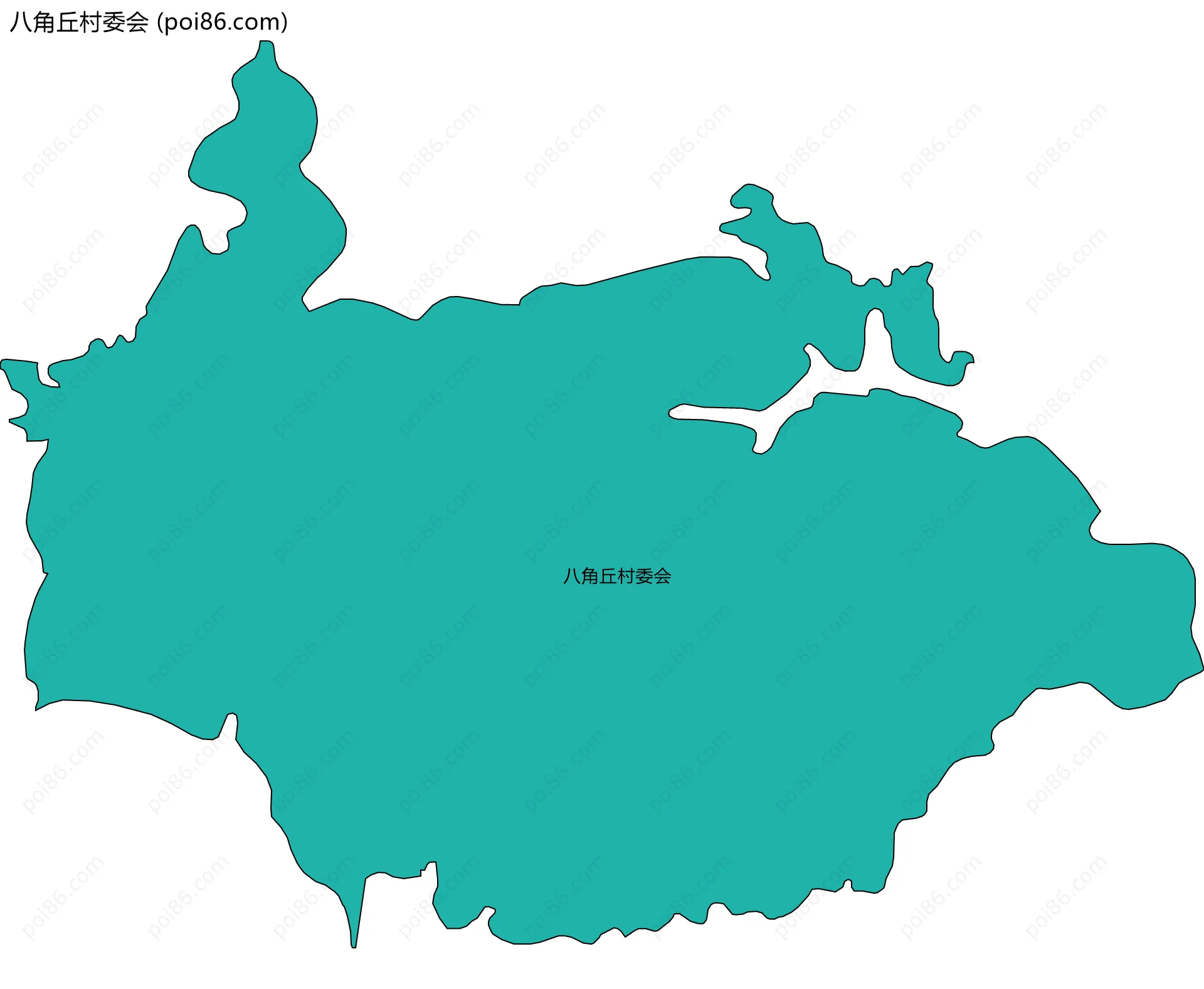 八角丘村委会边界地图