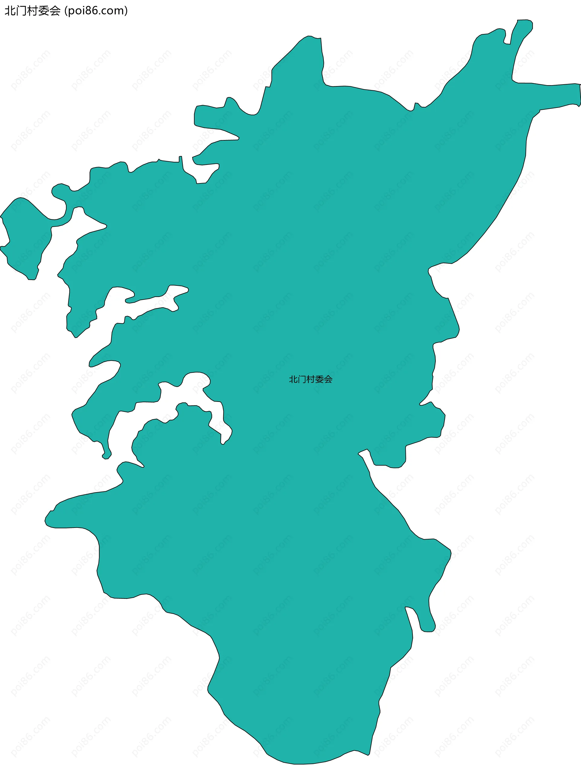 北门村委会边界地图