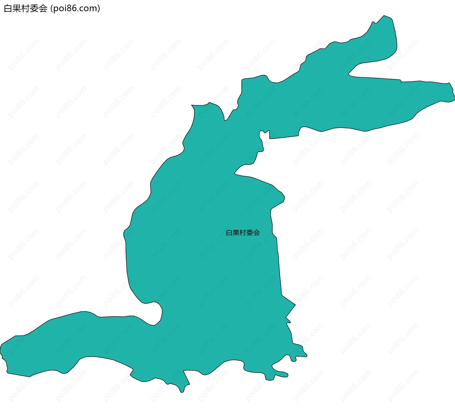 白果村委会边界地图