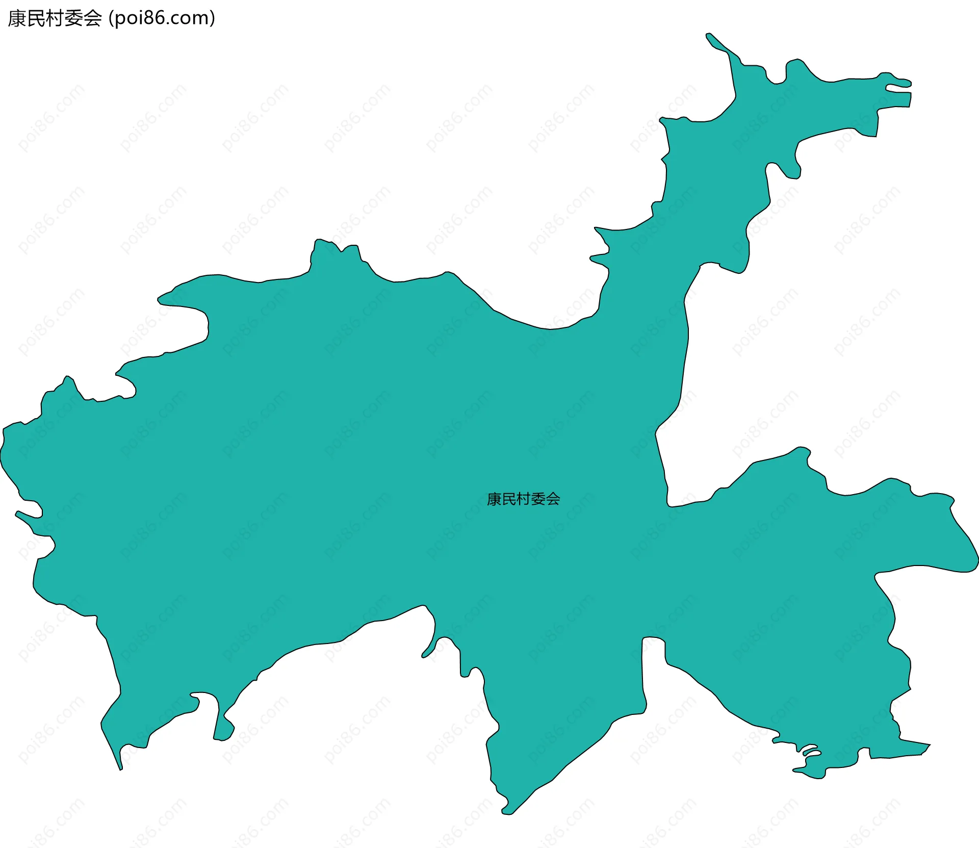 康民村委会边界地图